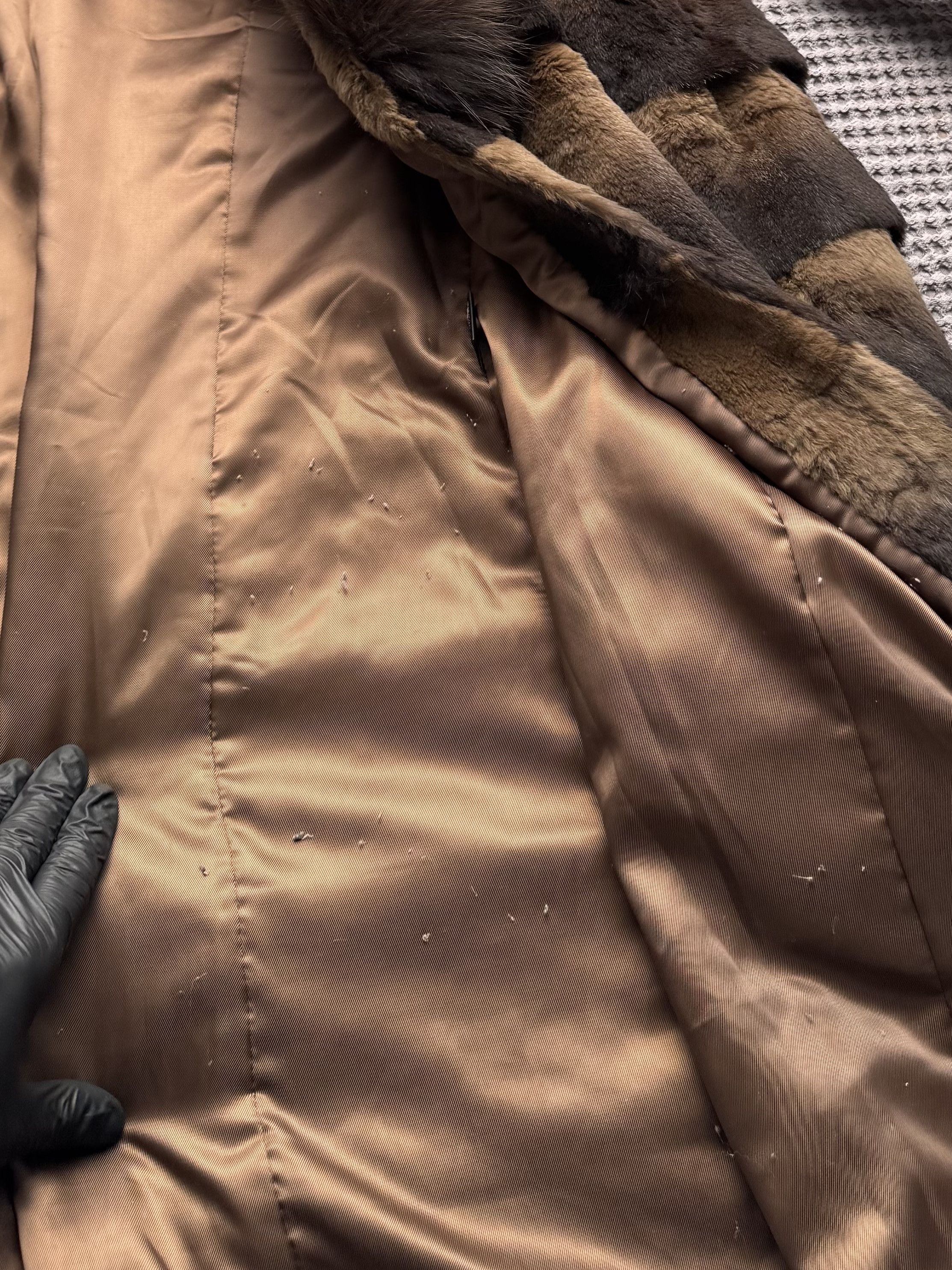 Vintage Vintage Real Fur Long Coat Striped Fur Collar Outerwear Size M / US 6-8 / IT 42-44 - 8 Thumbnail