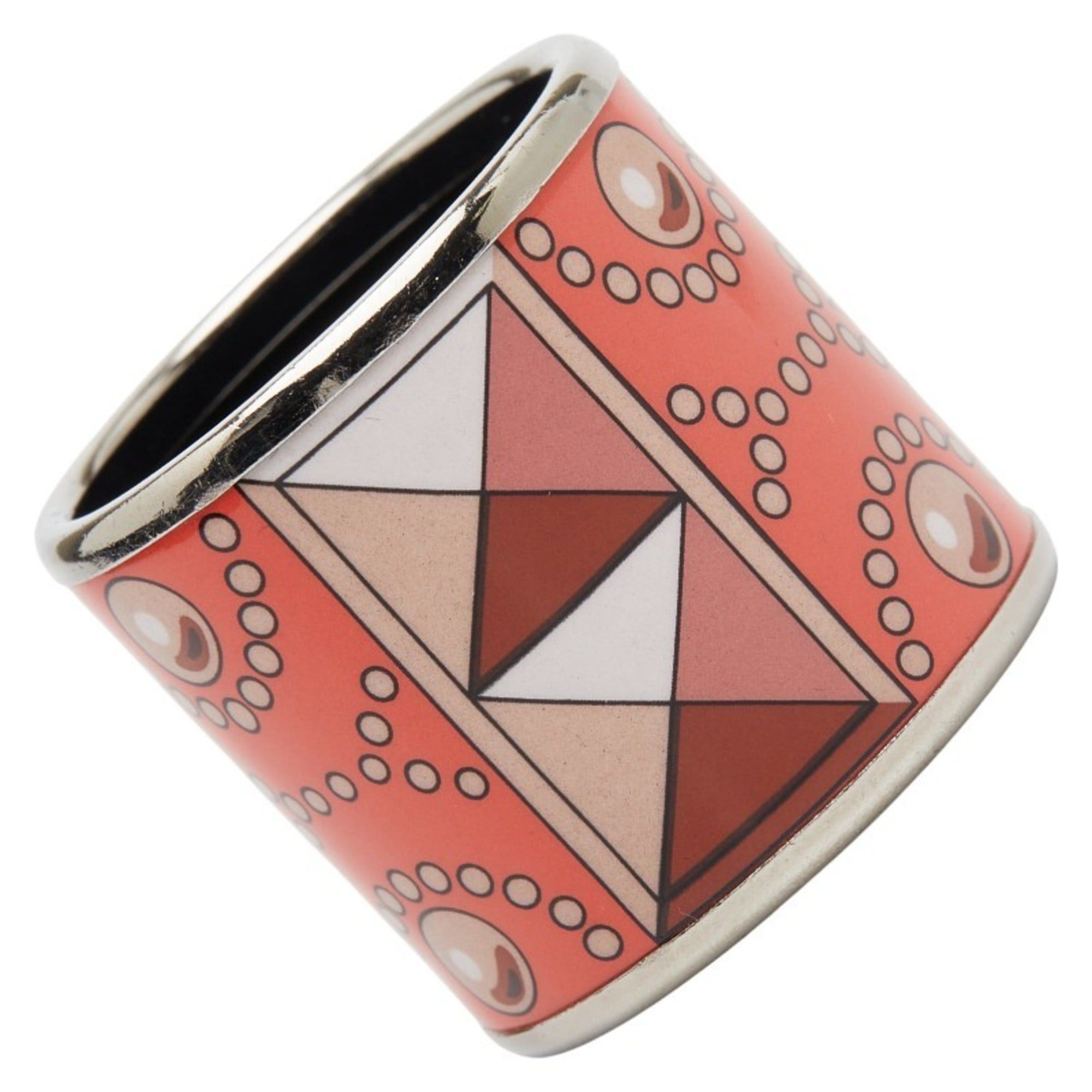 Hermes Hermes Collier de Chien motif scarf with silver and orange metal ring, women's. Size ONE SIZE - 1 Thumbnail