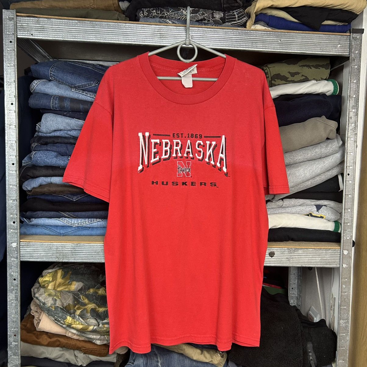 Lee Vintage Lee Sport Nebraska Big logo Huskers 90’s tee Size US L / EU 52-54 / 3 - 1 Thumbnail
