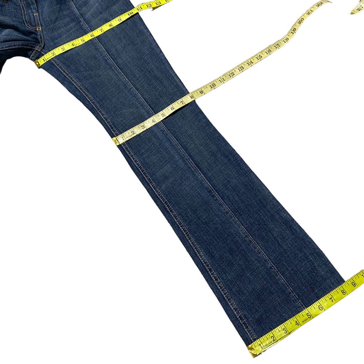 Neil Barrett Neil Barrett Denim Leather Trimmed Flare Jeans Low Rise Size 28" / US 6 / IT 42 - 23 Thumbnail