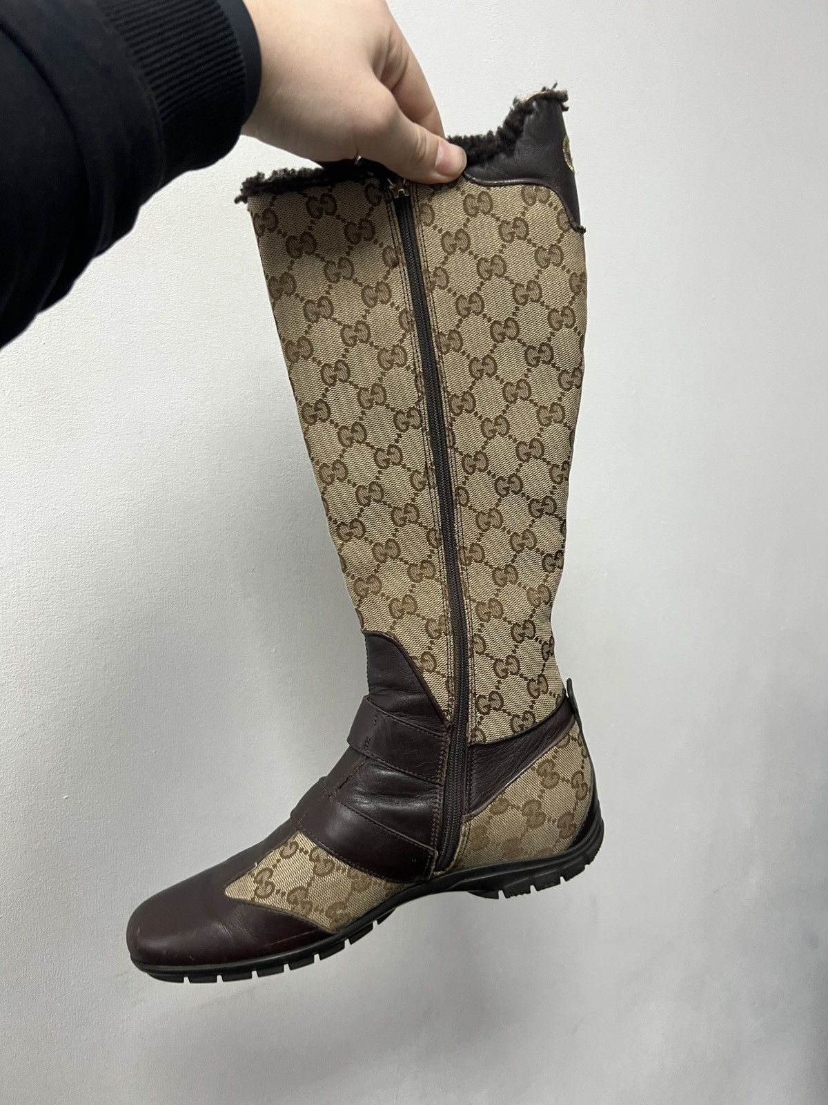 Gucci Vintage Boots Gucci Monogram Leather Luxury Size US 6.5 / IT 36.5 - 5 Thumbnail