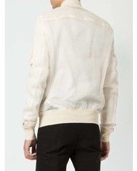 Rick Owens Rick Owens Sheer Beige Bomber Jacket Size US M / EU 48-50 / 2 - 2 Thumbnail