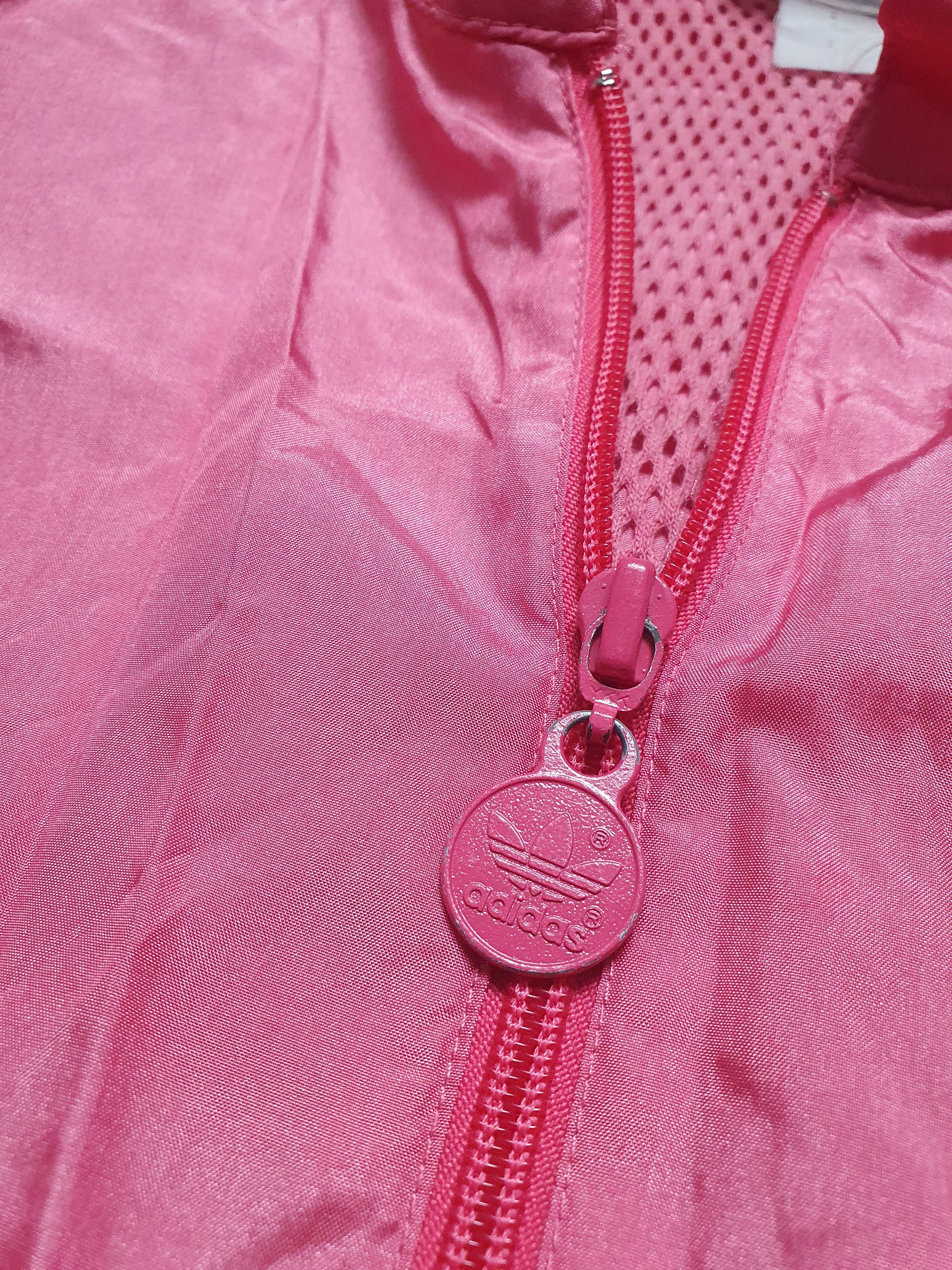 Adidas Vintage Women's 80s 90s Adidas Windbreaker Jacket Pink Size L / US 10 / IT 46 - 5 Thumbnail