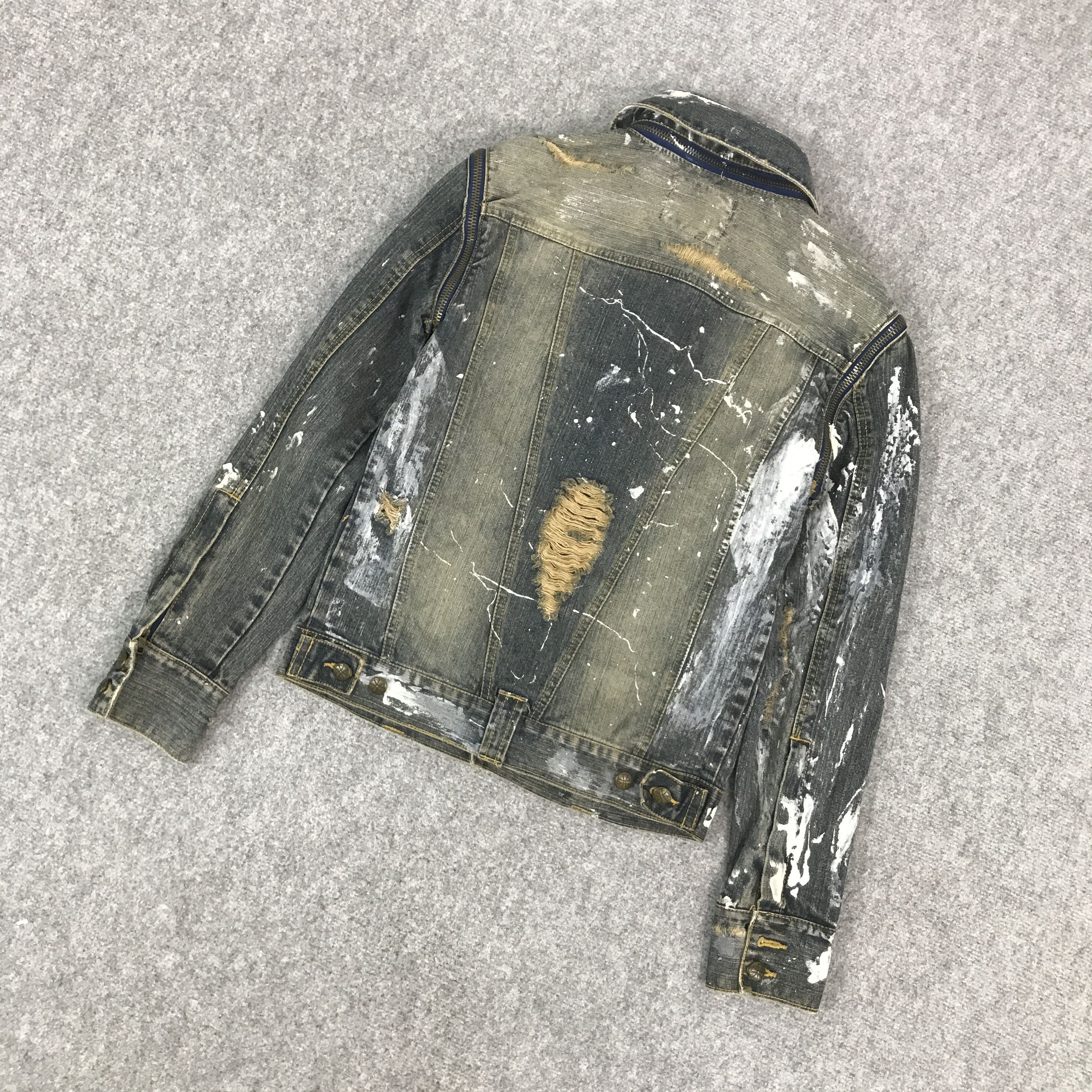 If Six Was Nine × Japanese Brand JAPANESE BRAND DENIM DISTRESSED PUNK JACKET Size US M / EU 48-50 / 2 - 6 Thumbnail