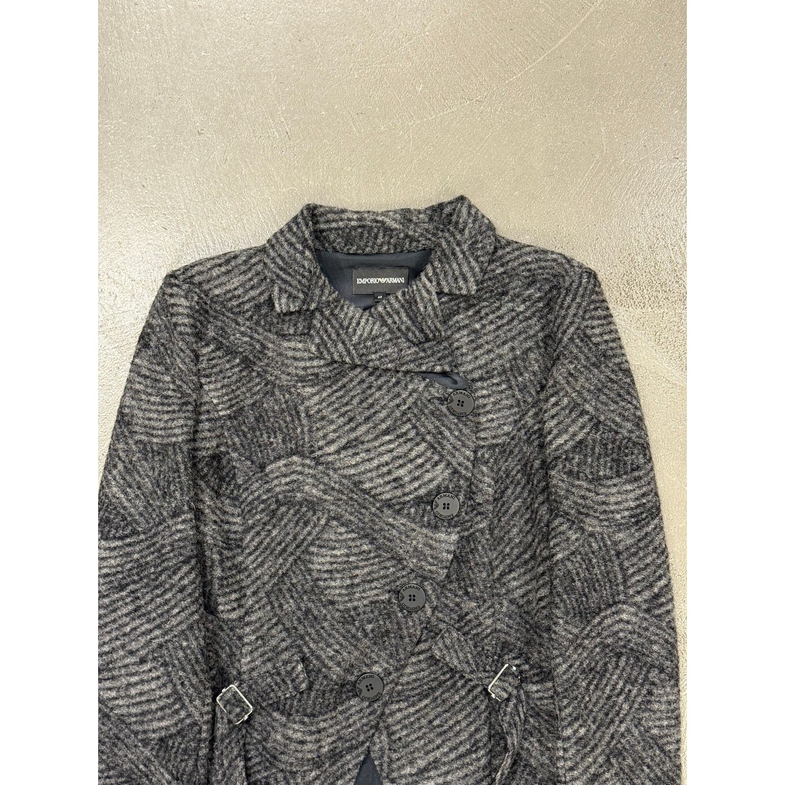 Giorgio Armani 2000s Emporio Armani wool sample textured geometric jacket Size US XS / EU 42 / 0 - 4 Thumbnail