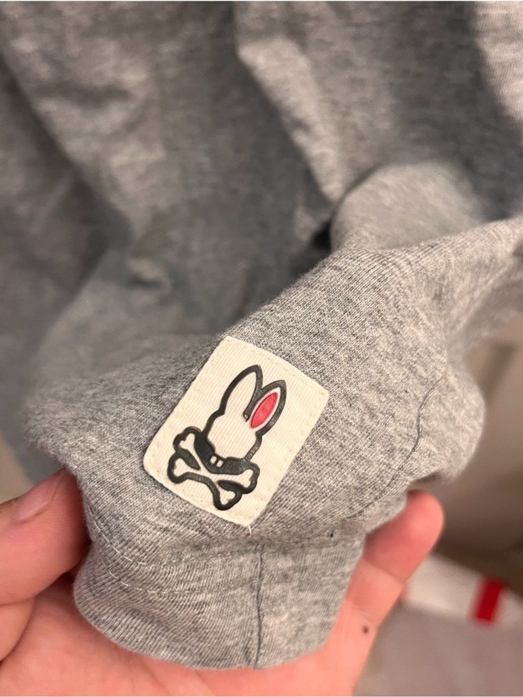 Psycho Bunny Psycho Bunny Graphic T-Shirt Gray Burgundy Bunny Crossbones Size US L / EU 52-54 / 3 - 3 Thumbnail
