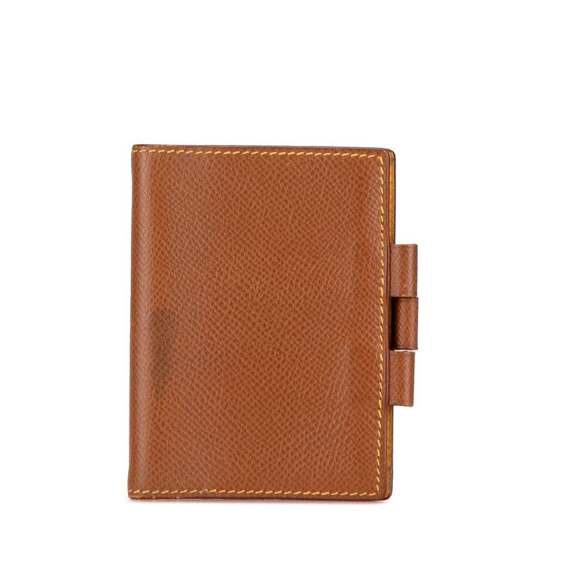 Hermes Hermes Hermes Agenda Mini Notebook Cover Brown Vaux Epson Leather Notebook Cover in Very Good Condition Size ONE SIZE - 1 Thumbnail