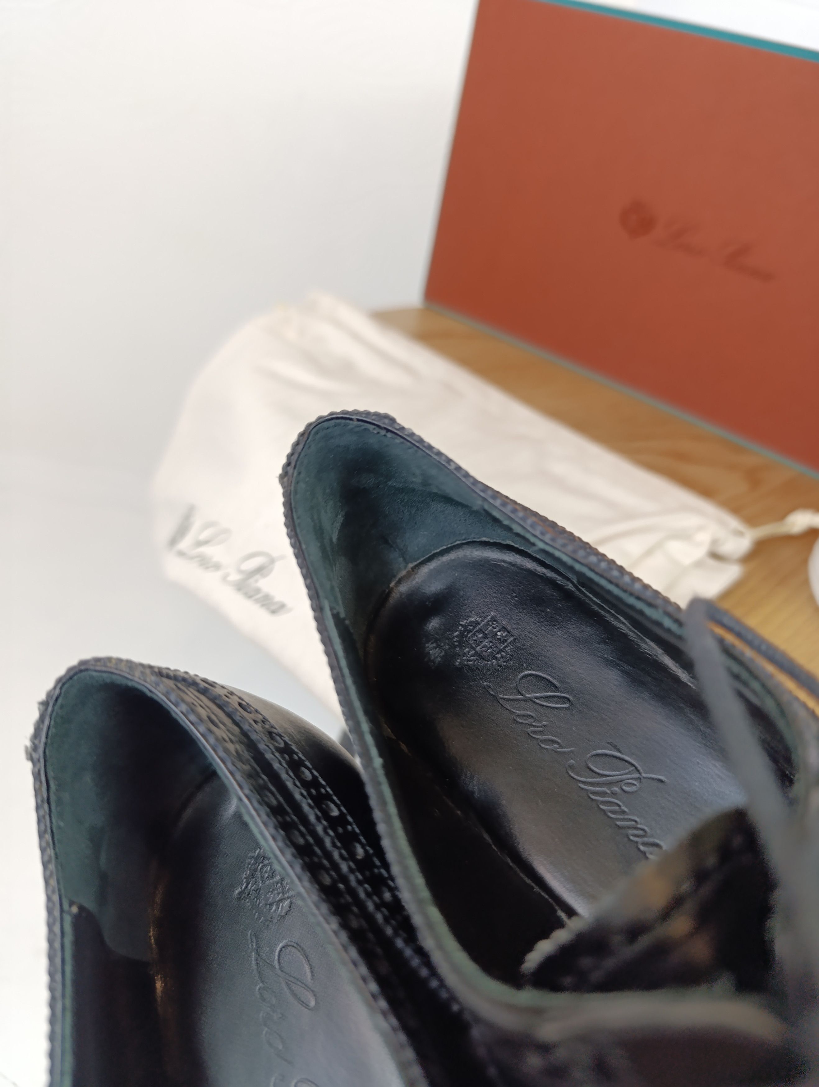 Loro Piana LORO PIANA WOMENS LEATHER OXFORD SHOES BLACK WALK Size US 8.5 / IT 38.5 - 18 Thumbnail