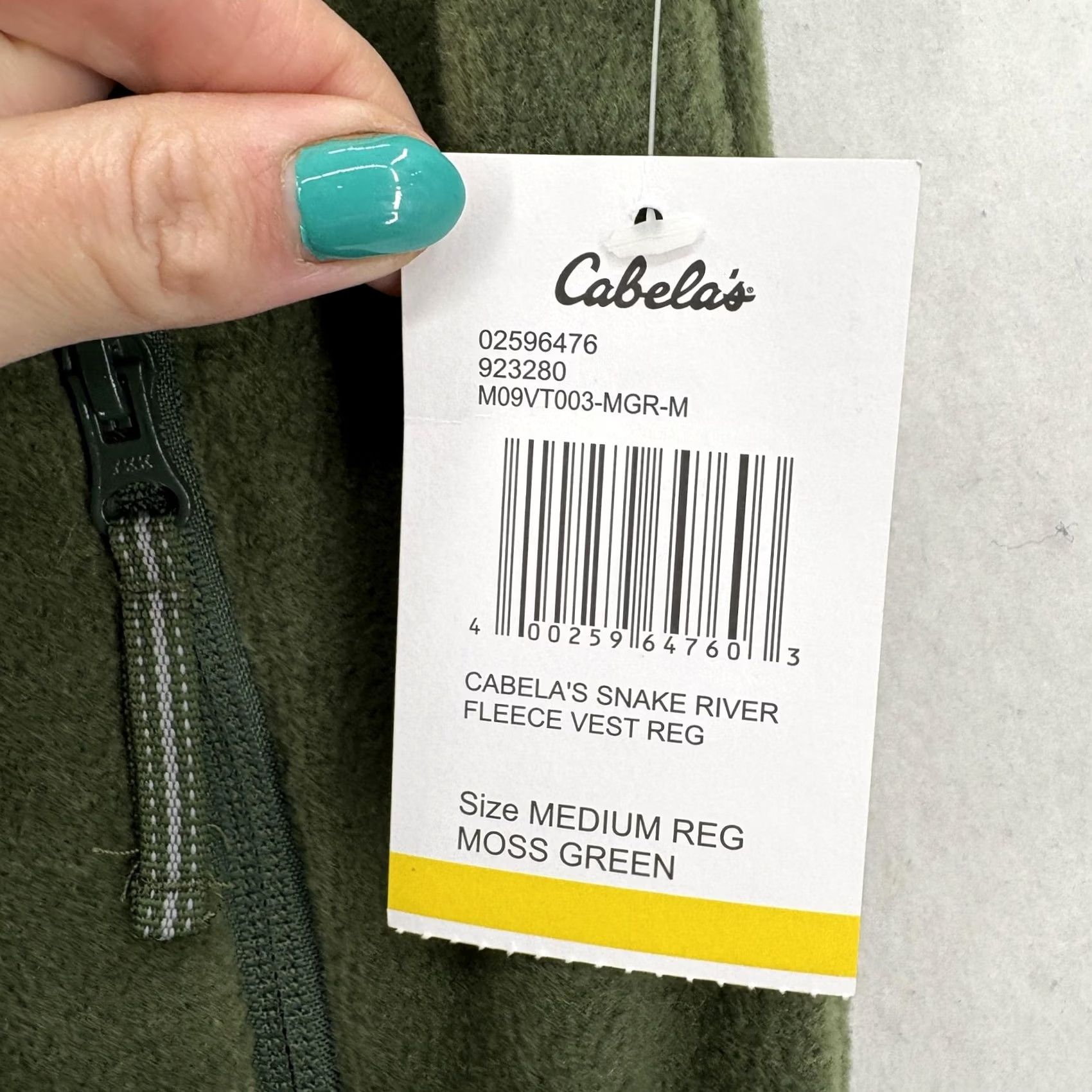 Vintage Cabela's Snake River Fleece Vest Mens M Green Full Zip Outdoor Hiking Trail Vest Size US M / EU 48-50 / 2 - 5 Thumbnail