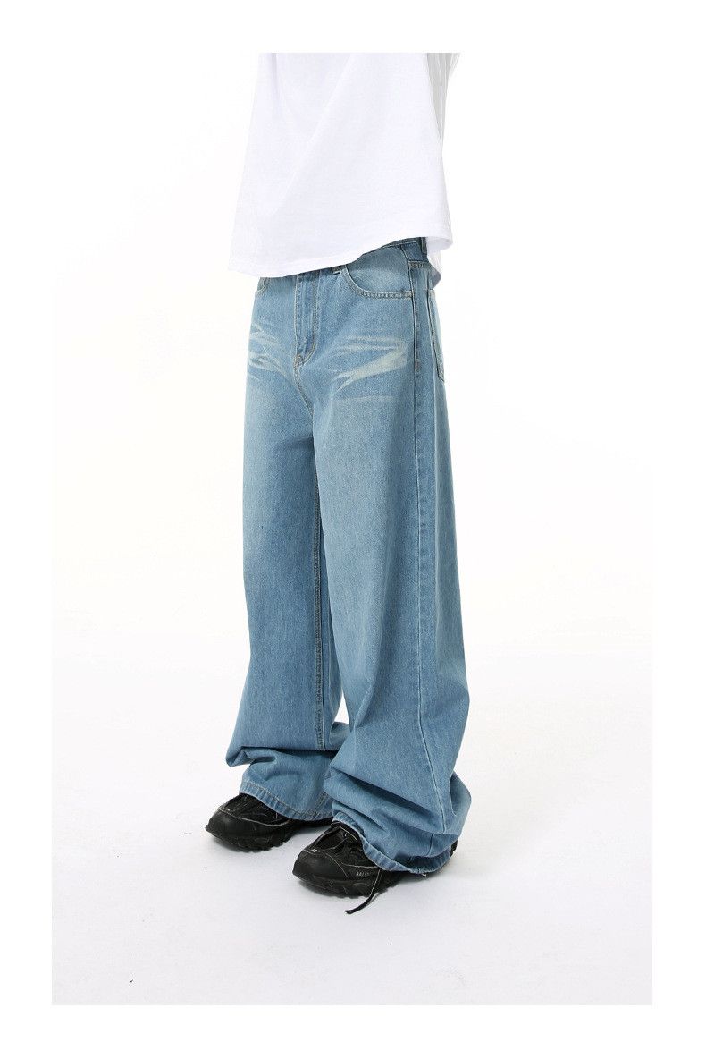 Japanese Brand × Jean Japanese retro washed wide-leg cleanfit straight jeans Size US 32 / EU 48 - 5 Thumbnail