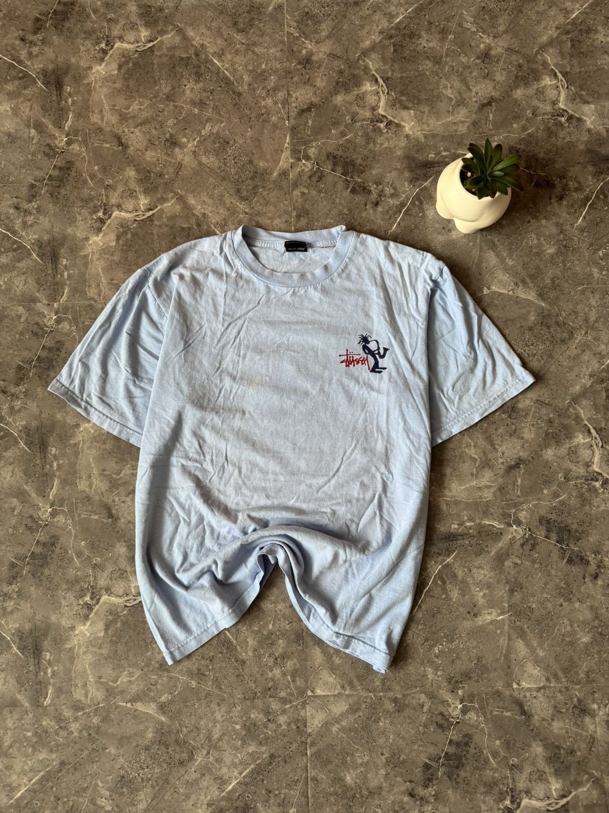 トップス 90s old stussy train tshirt Stussy × Vintage RARE Vintage 90s STUSSY Train Graphite Big