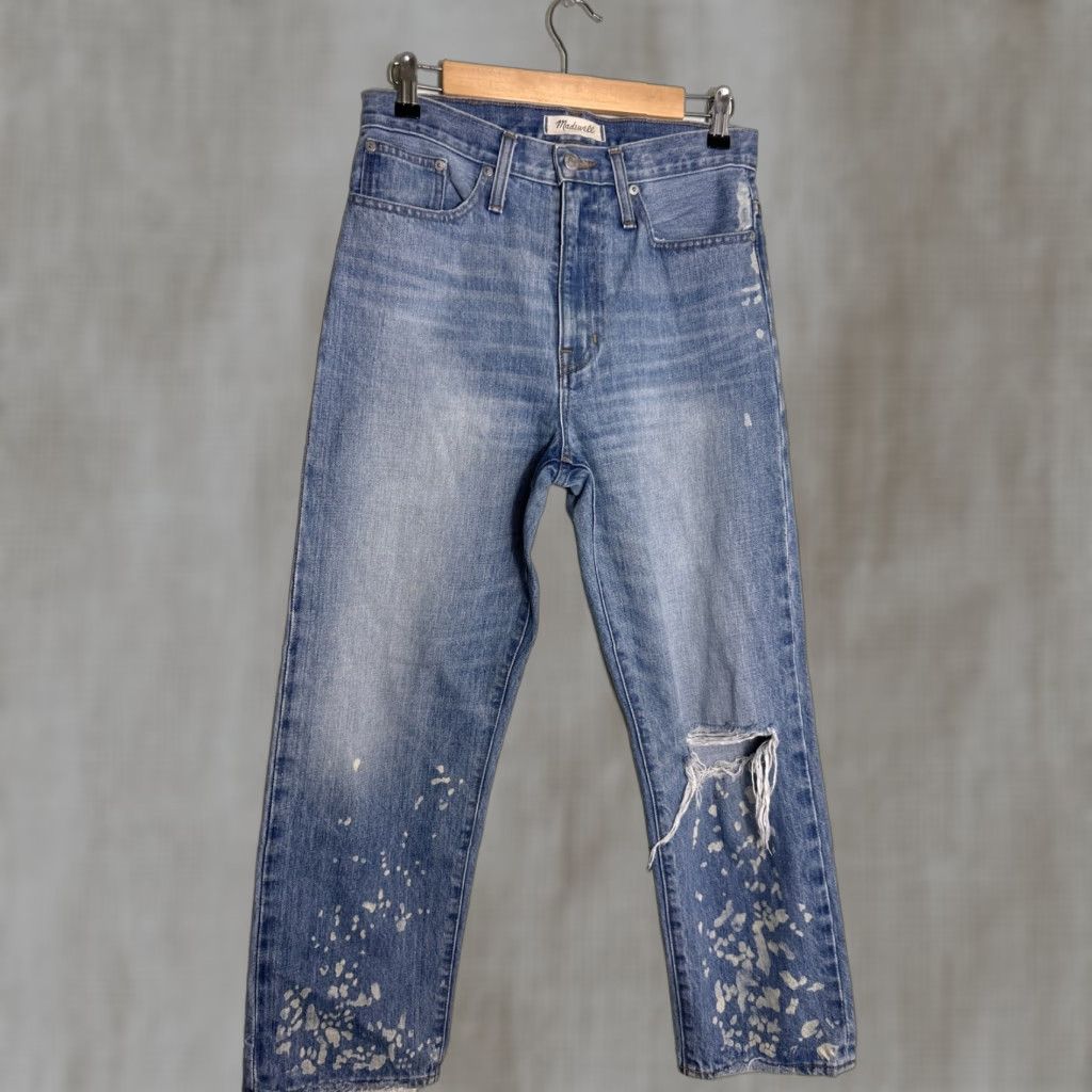 Madewell VINTAGEMadewell The Dadjean Jeans, Jeans, 30x27, Bleach Edition, Blue, 26, K9155, Regular, Women, Denim, Relaxed, The Dad jean—Madewell Brand, Size 26 Size 26" / US 2 / IT 38 - 1 Thumbnail