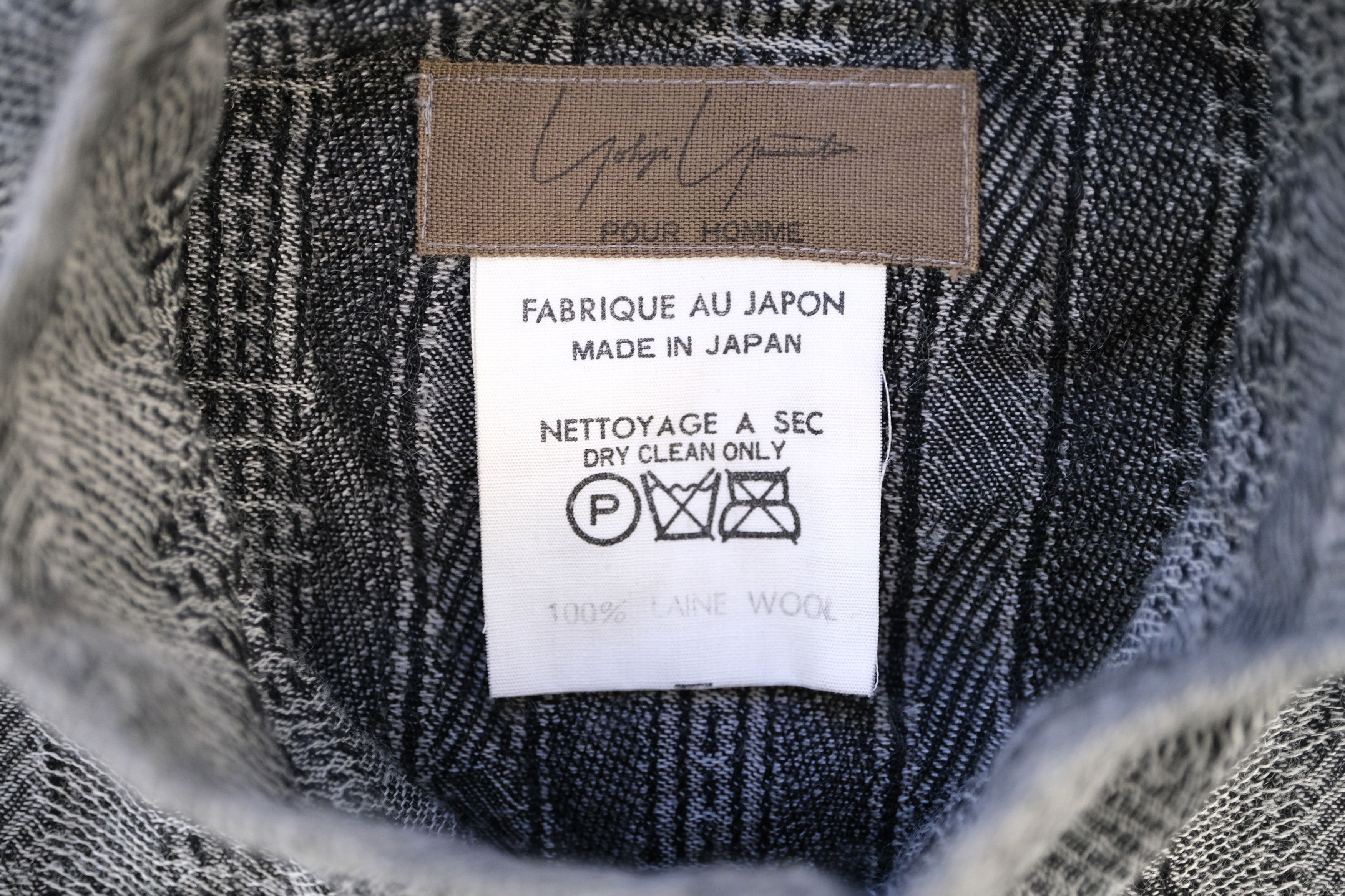 Yohji Yamamoto *RARE* Yohji Yamato Jacquard Stand Collar Shirt Size US L / EU 52-54 / 3 - 8 Thumbnail