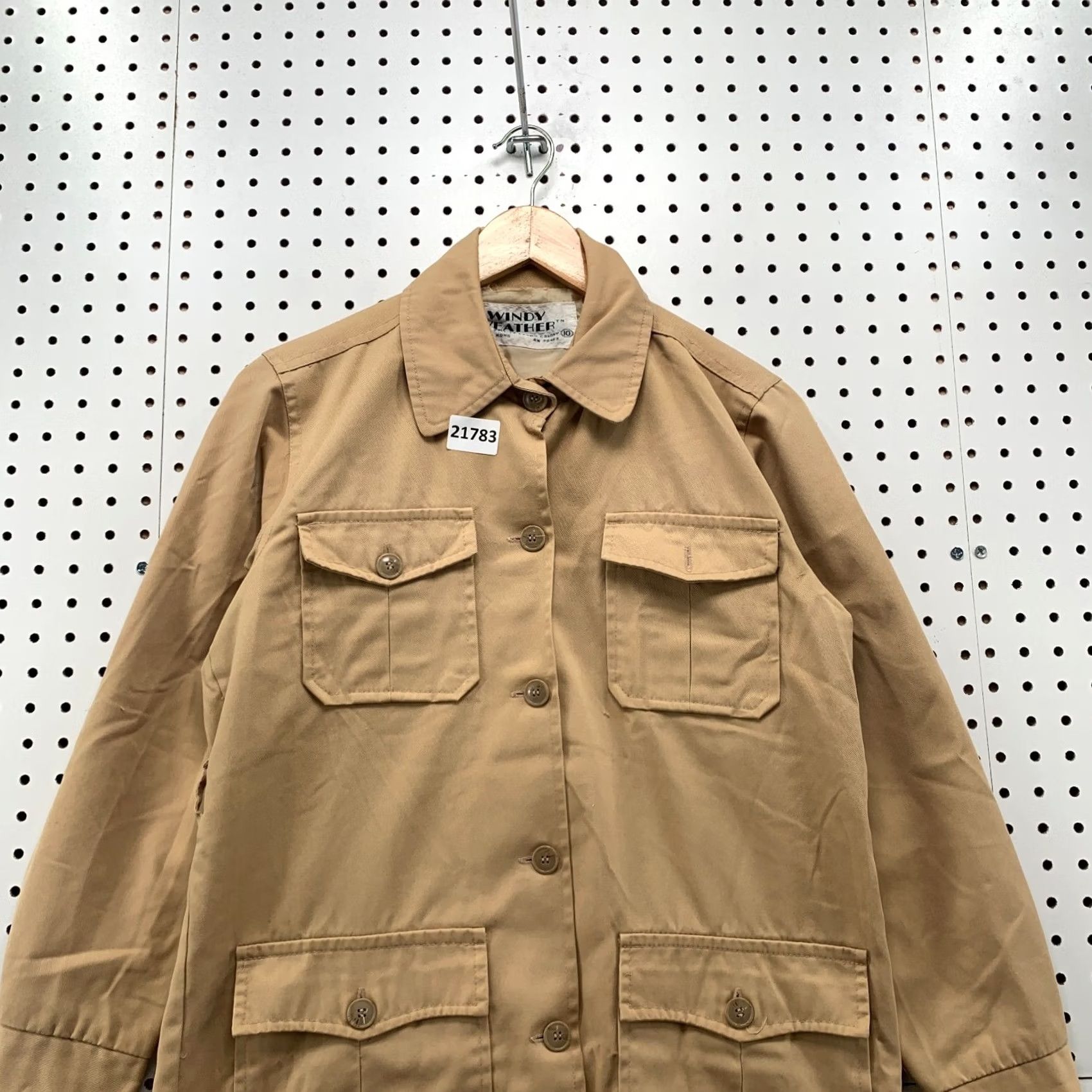 Vintage VINTAGE Windy Weather Womens Button Coat Overcoat 19x28 Made In UK Brown Windy Weather Womens Coat 1940s 50s 60s Mens Womens Girls Size L / US 10 / IT 46 - 7 Thumbnail
