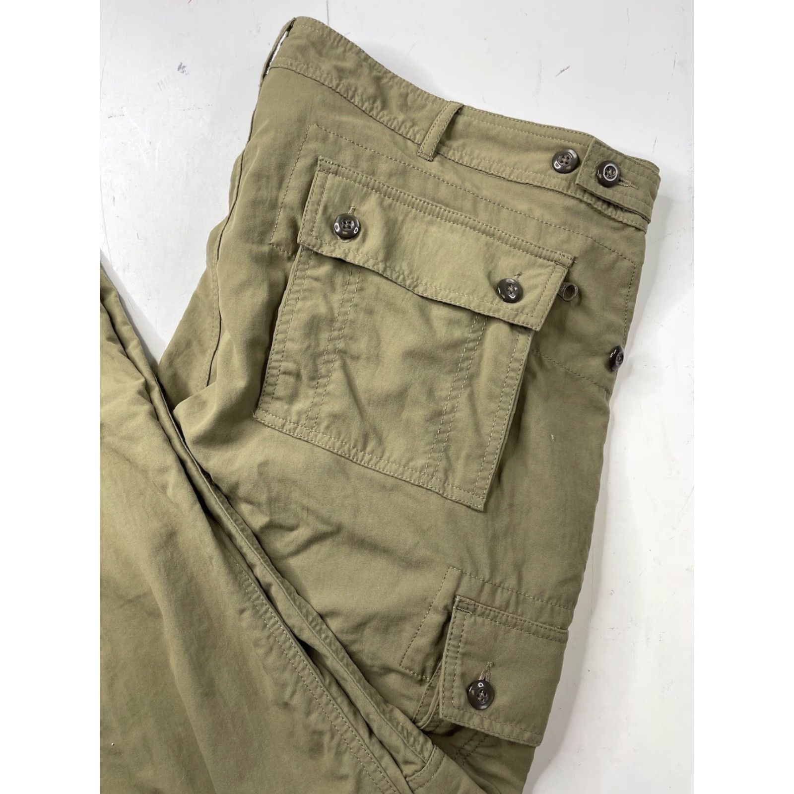 Vintage Clothing Arts P^cubed Cargo Pants Mens 40x30 Khaki Brown Tan Pockets Zip Straight Regular Size US 40 / EU 56 - 3 Thumbnail