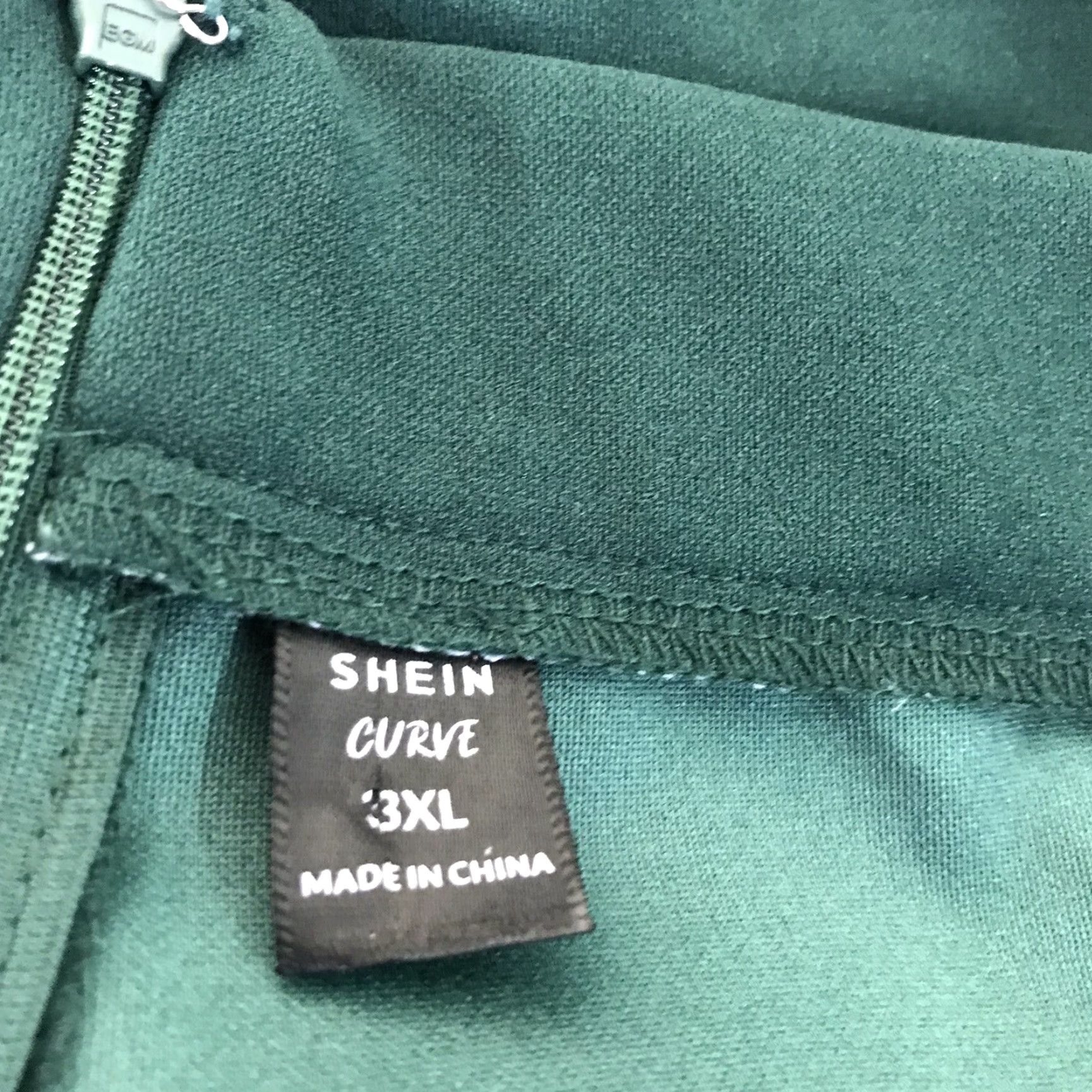 Shein SheIn Curve Green Wide Leg Dress Pants Women's Plus Size 3X, Comfort Stretch, Business Casual, Regular Fit Size 40" / US 18 - 3 Thumbnail