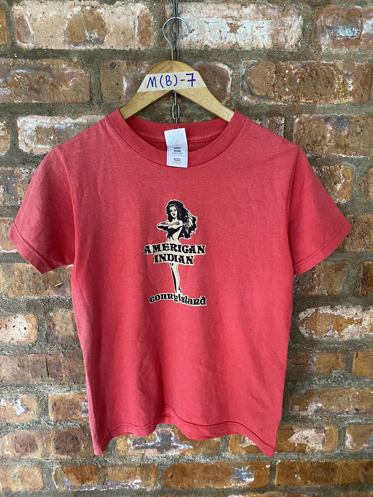 Vintage 1990s Naked Native American Indian Girl tee FOTL Size S / US 4 / IT 40 - 2 Thumbnail