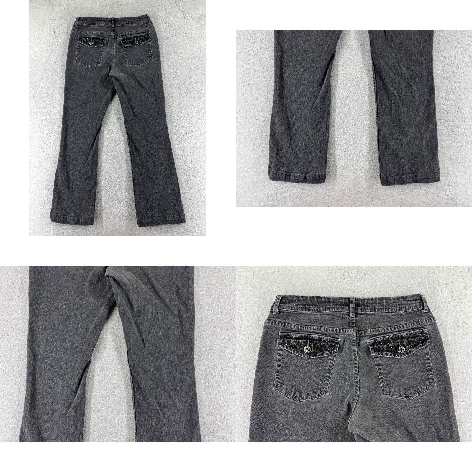 Vintage VINTAGE Chico's Jeans Womens Bootcut Denim Cotton Blend 27x28 Size 1 Black 5-Pocket Design Regular Womens Size 25" / US 0 / IT 36 - 9 Thumbnail
