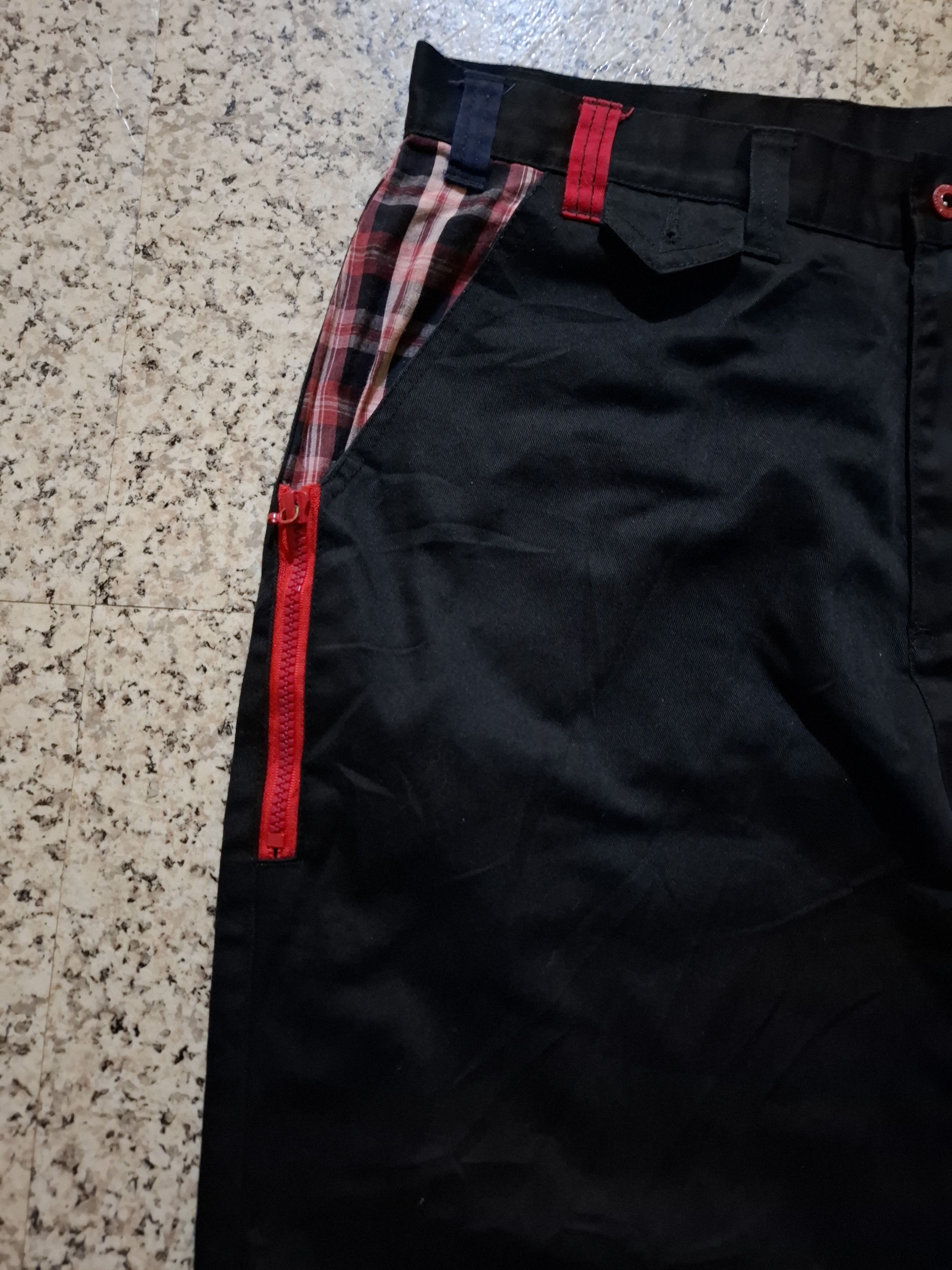 Japanese Brand 🔥 RARE Y2k B-One-Soul Projects Plaid Trim Streetwear Pants Size US 35 - 3 Thumbnail