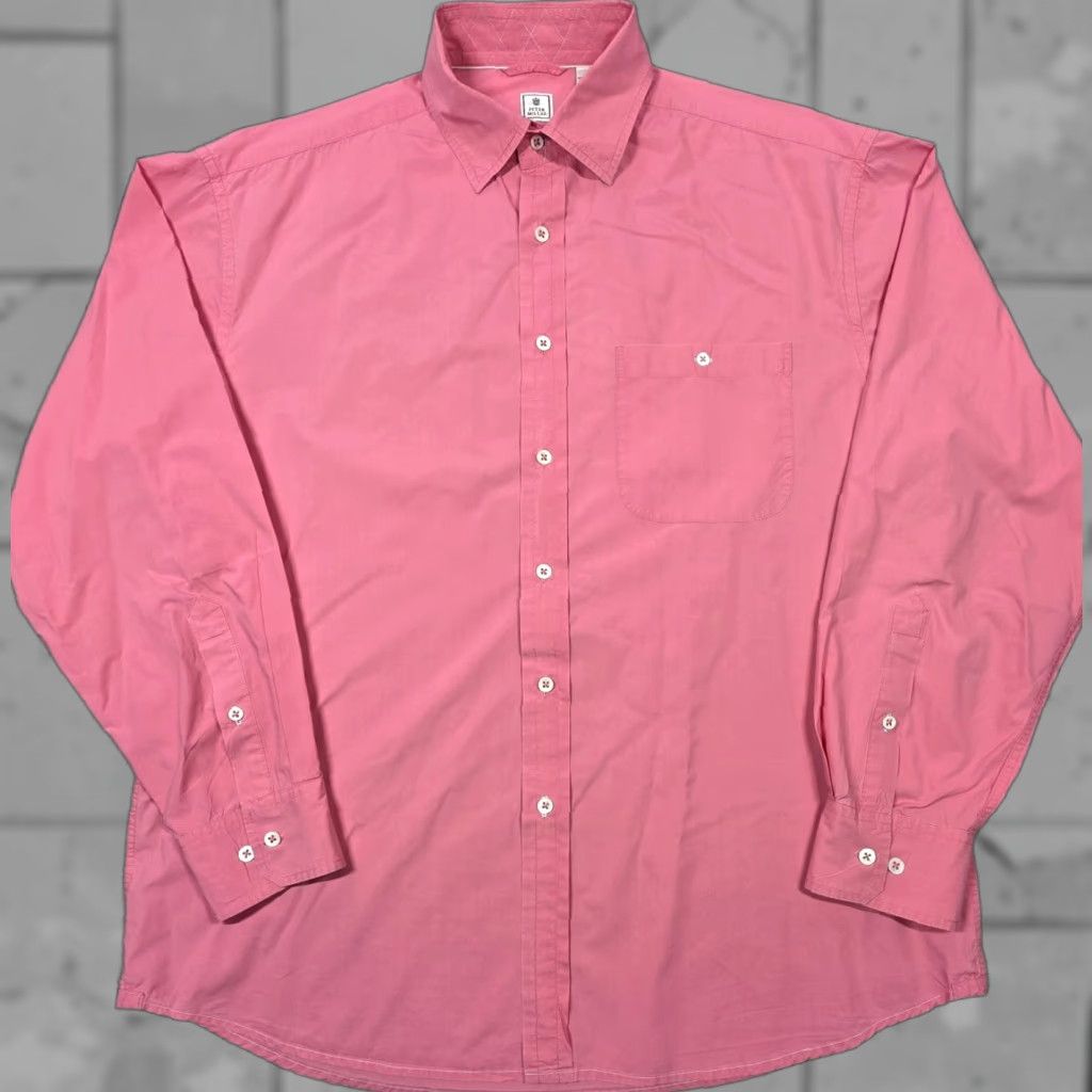 Peter Millar Peter Millar ShirtMens Long Sleeve Button-Up Pink Lightweight Cotton Regular(Size L) Button-Down Collared Size US L / EU 52-54 / 3 - 1 Thumbnail