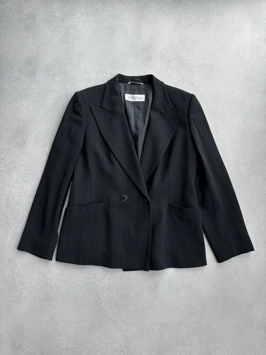 Max Mara × Vintage Vintage Max Mara One Button Virgine Wool Woman Blazer Size L / US 10 / IT 46 - 1 Thumbnail
