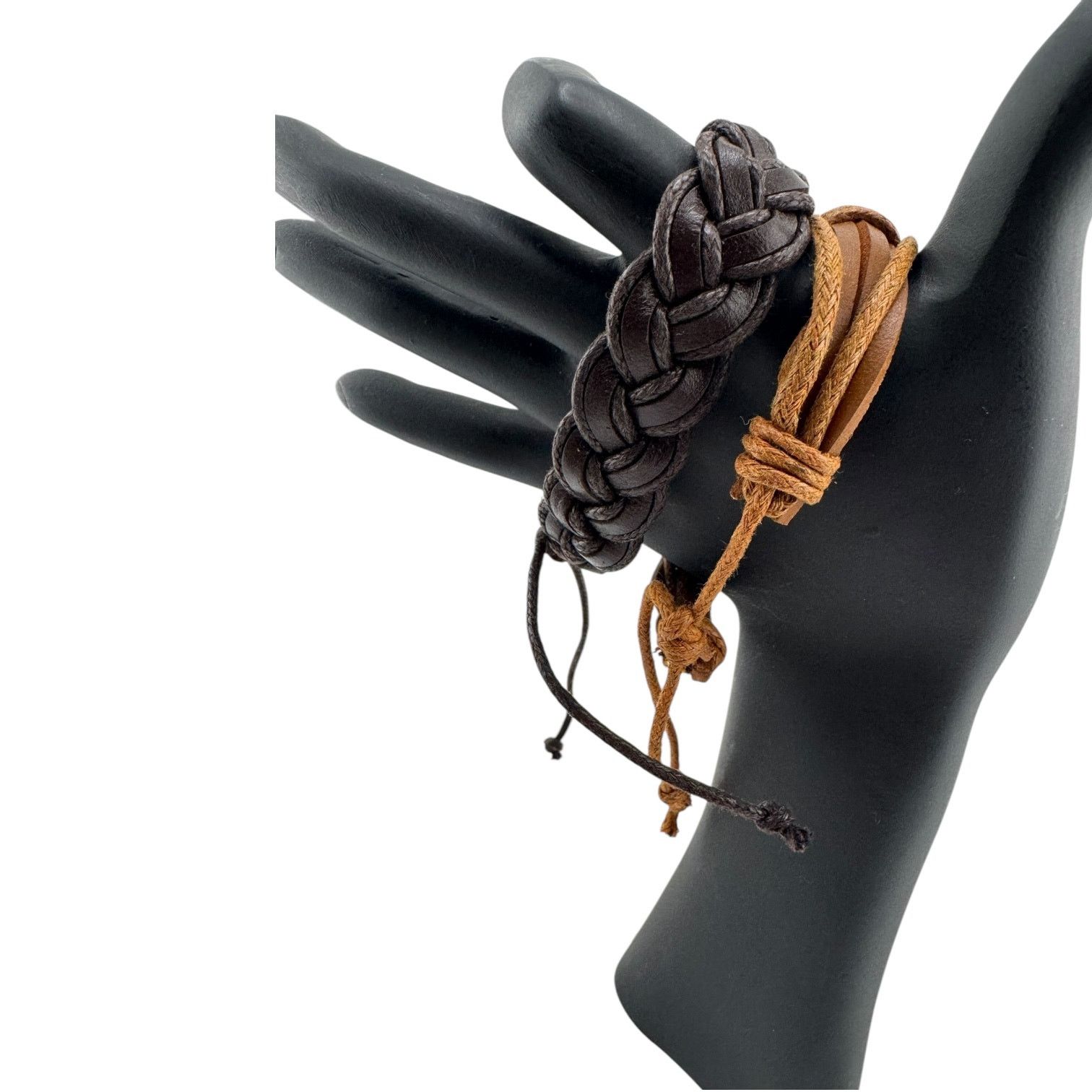 Other Rebel's Braid Duo: Black & Brown Cuffs for Unfiltered Souls Size ONE SIZE - 2 Thumbnail