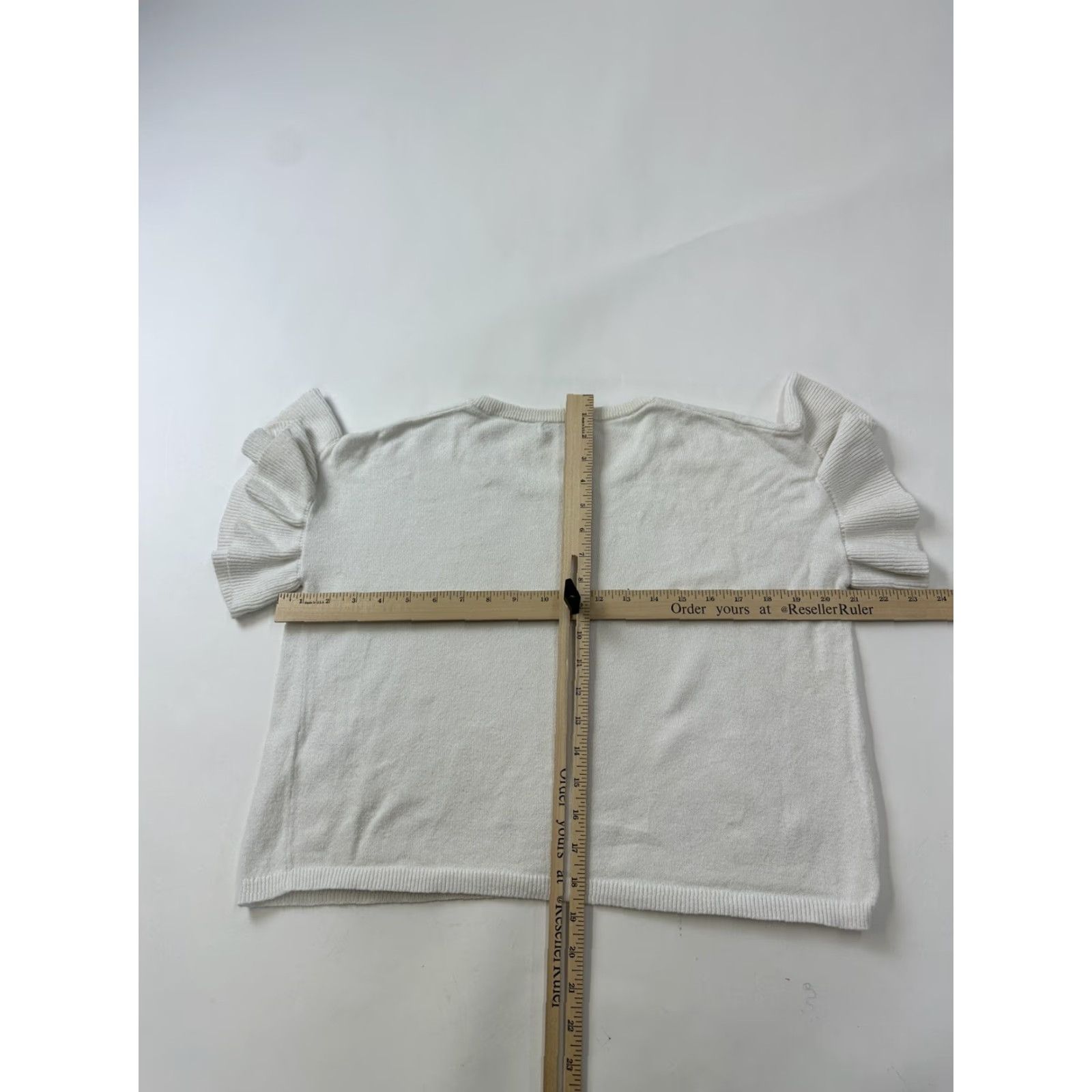 Madewell Madewell Shirt Women’s XS White Puff Sleeve Ruffle T-Shirt Casual Size XS / US 0-2 / IT 36-38 - 6 Thumbnail
