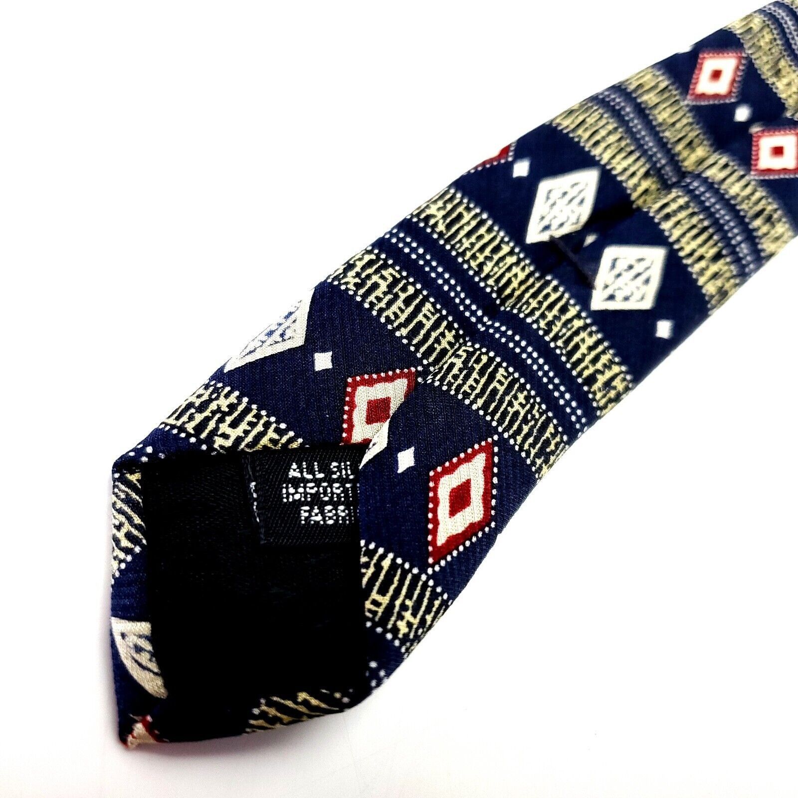 Kenneth Cole Kenneth Cole New York Blue Silk Tie Woven Wide Horizontal St Size ONE SIZE - 5 Thumbnail