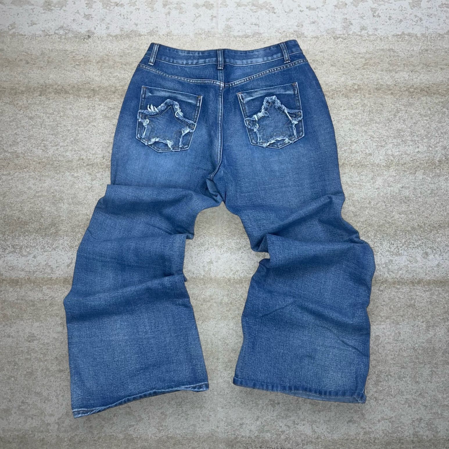 Vintage Vintage 90s Romwe Jeans 30x30 Bell Bottoms Flare Medium Wash Size 30" / US 8 / IT 44 - 1 Thumbnail
