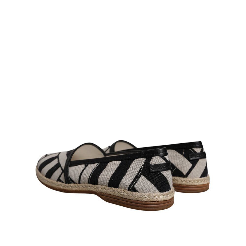 Dolce & Gabbana Dolce & Gabbana Black White Stripes Slip On Espadrille Shoes Size US 8 / EU 41 - 4 Thumbnail