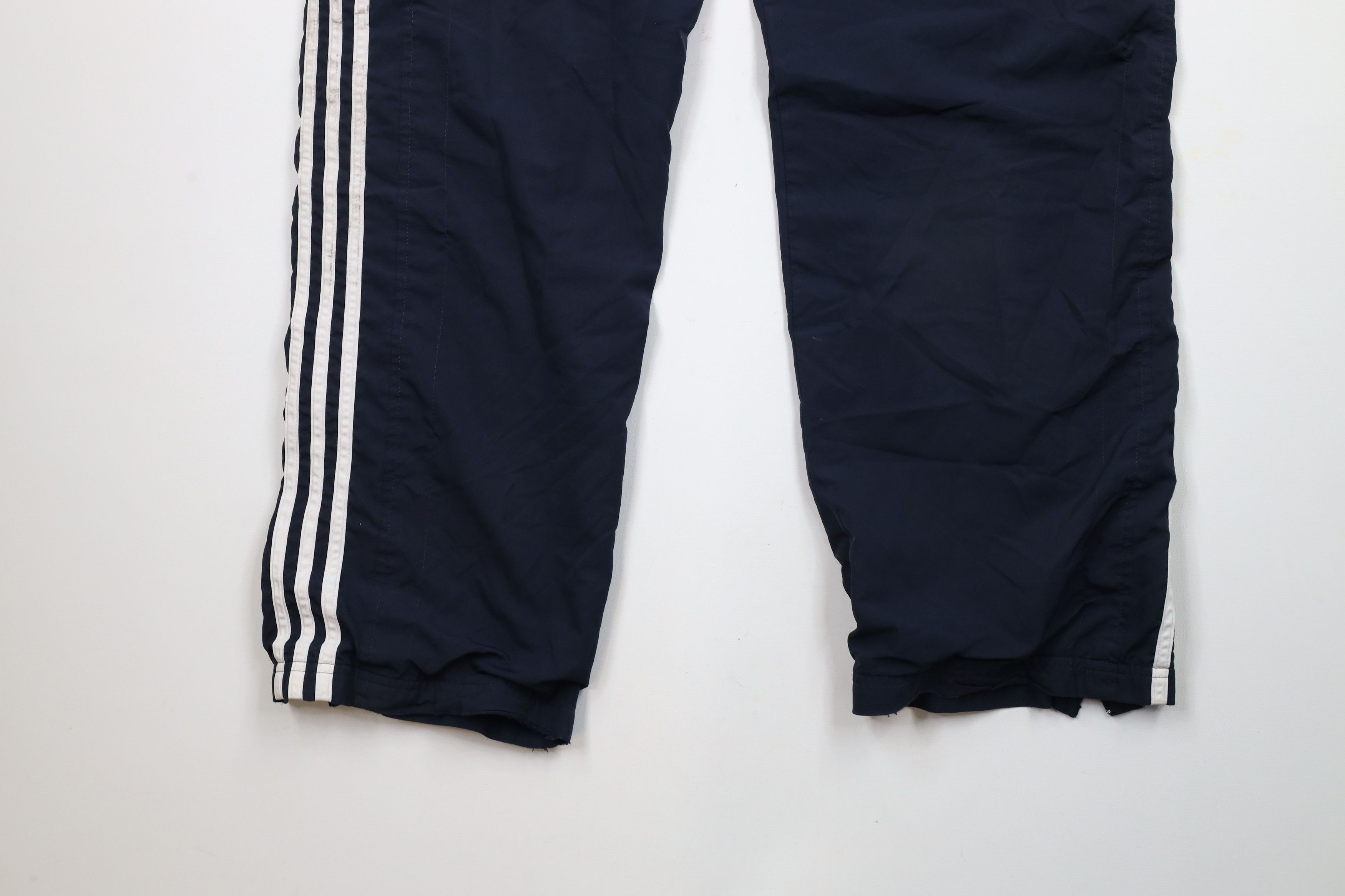 Adidas × Vintage Vintage Adidas Spell Out Striped Lined Wide Leg Pants Blue Size US 34 / EU 50 - 13 Thumbnail