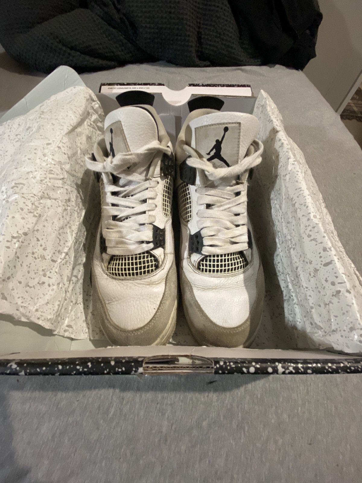 Jordan Brand × Nike AIR JORDAN 4 RETRO MILITARY BLACK Size US 10 / EU 43 - 3 Thumbnail