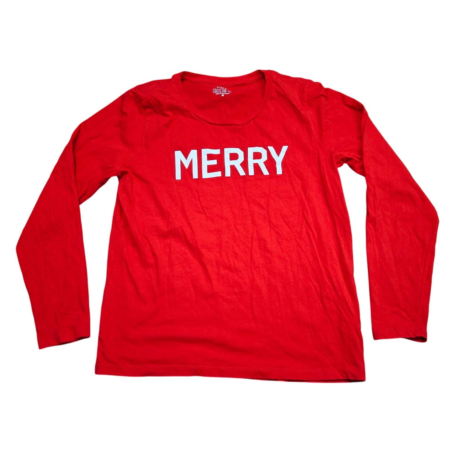 J.Crew J Crew Pink Red White Merry Holiday Pajama Set Lounge Medium Size ONE SIZE - 2 Thumbnail