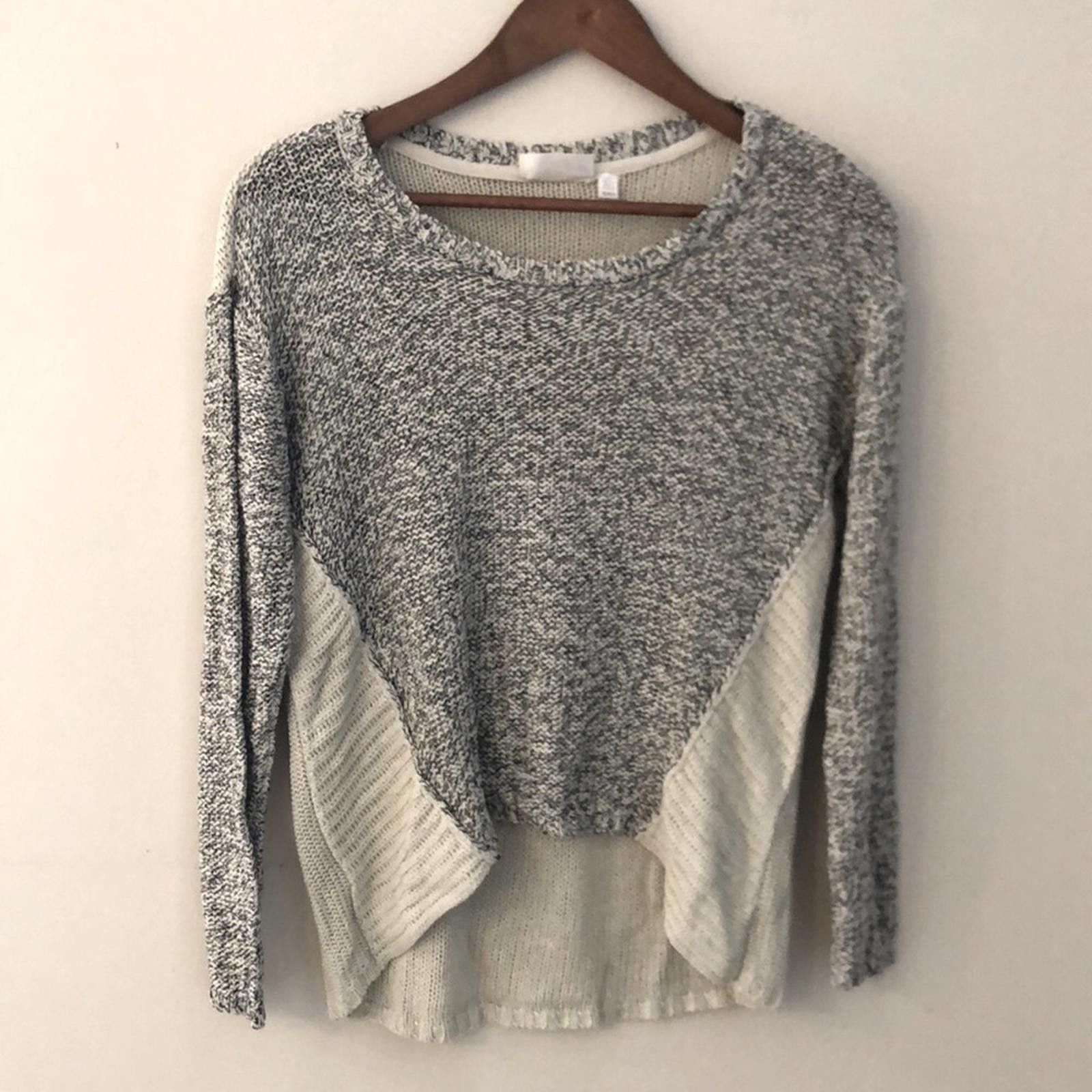 Other RD Style Sweater heather gray with cream panel long sleeve M Size M / US 6-8 / IT 42-44 - 1 Thumbnail