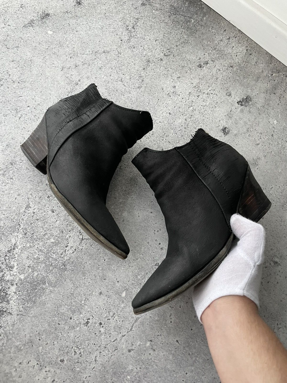 A.S.98 A.S.98 Airstep Cossacks Avant Garde Black Leather Shoes Size US 7 / IT 37 - 2 Thumbnail