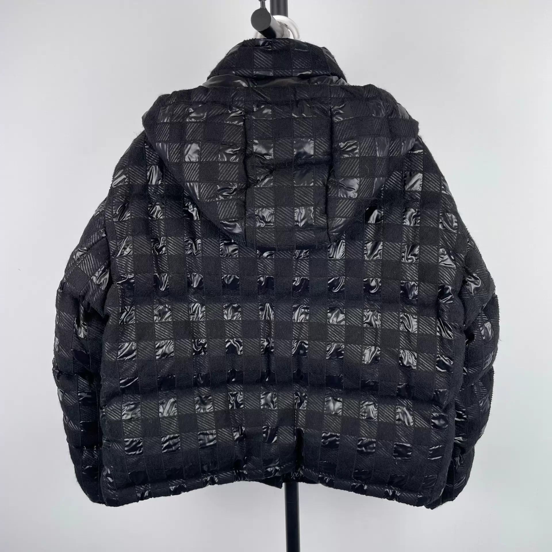Moncler Moncler Hooded Check Down Jacket Black Size XS / US 0-2 / IT 36-38 - 2 Thumbnail