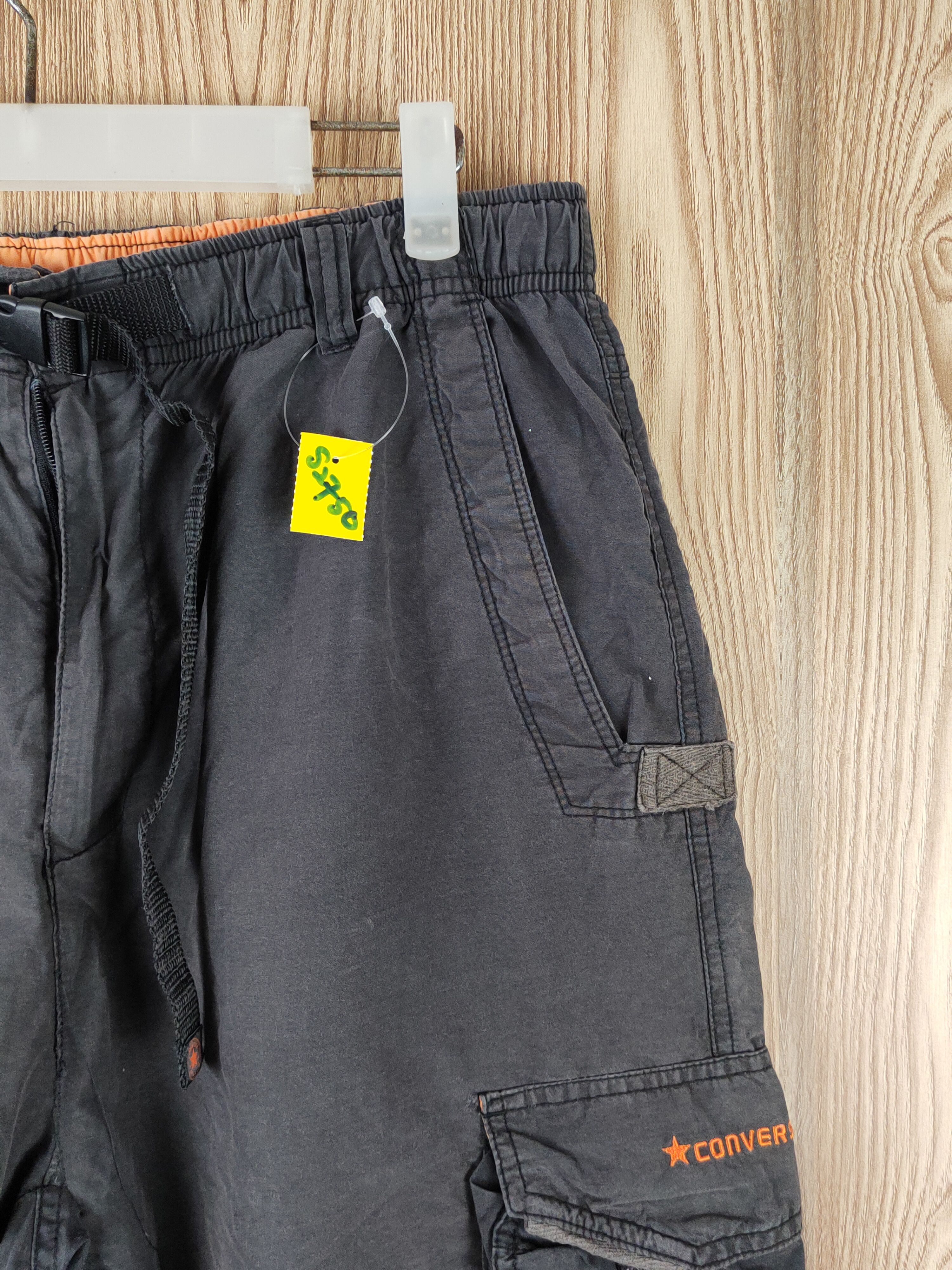 Converse Converse Black Faded Multipocket Tactical Short Pants #S2750 Size US 32 / EU 48 - 5 Thumbnail