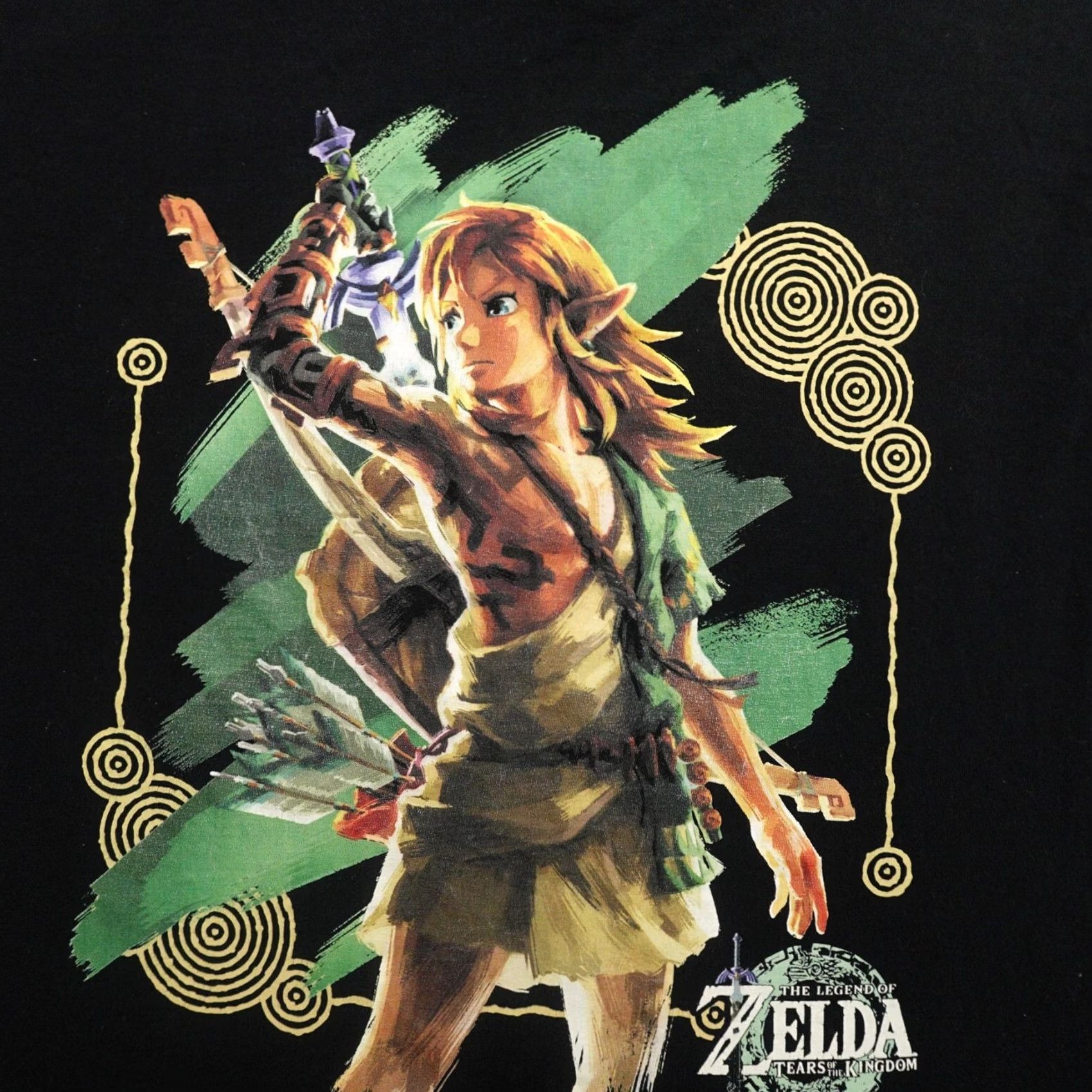 Nintendo Legend of Zelda Tshirt Adult Large Tears of the Kingdom Drawing Sword Black Size US L / EU 52-54 / 3 - 2 Thumbnail