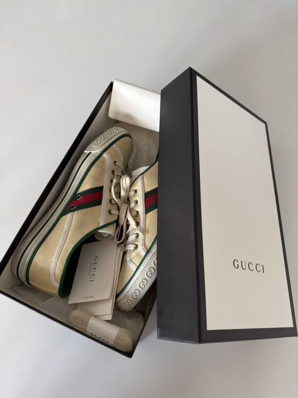 Gucci GUCCI Tennis 1977 distressed GG Canvas Web Mens Size 8 Size US 8 / EU 41 - 2 Thumbnail
