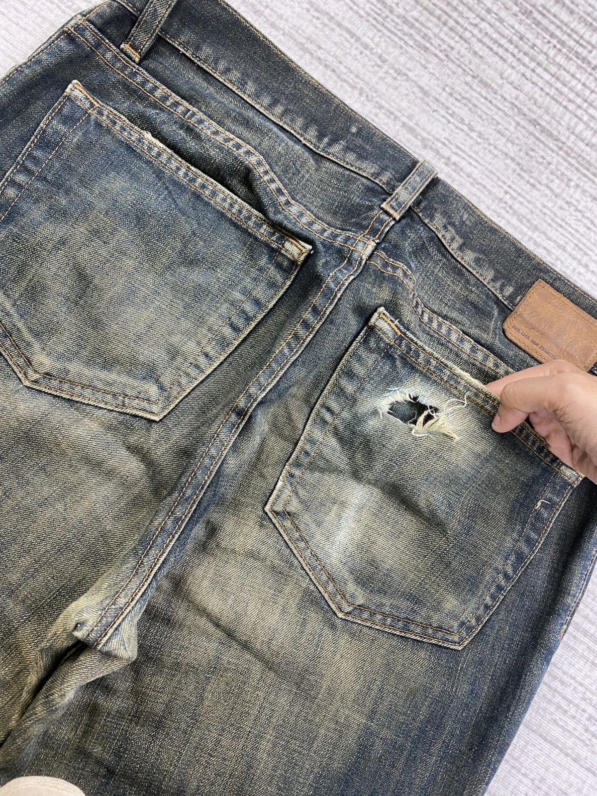 Gap × Le Grande Bleu (L.G.B.) × Vintage Vintage 90s Gap USA Straight Fit Distressed Pants Size US 34 / EU 50 - 11 Thumbnail