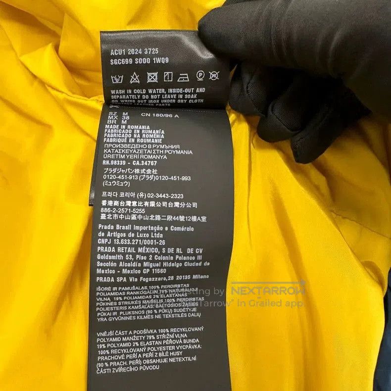 Prada Prada SS24 Logo Hooded Down Jacket. Size US M / EU 48-50 / 2 - 4 Thumbnail