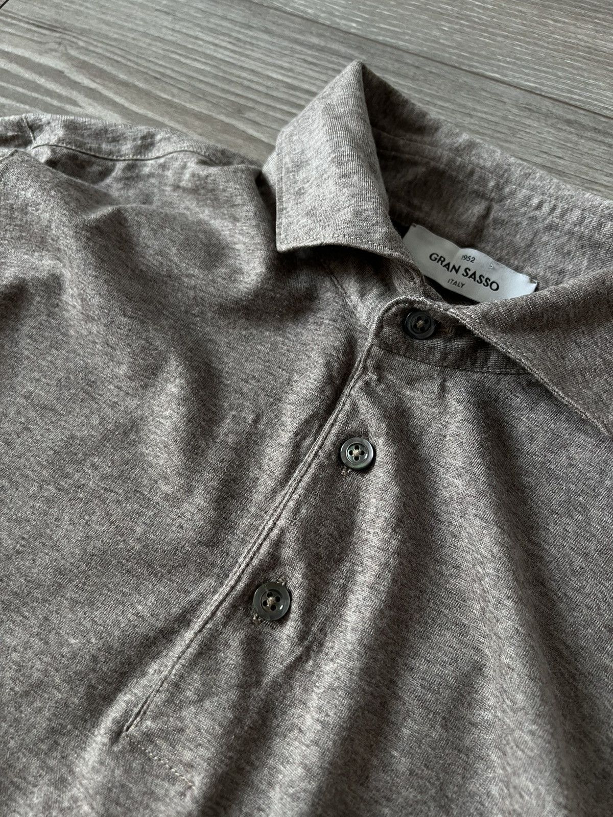 Gran Sasso ‼️Rare Luxury Gran Sasso Italy Virgin Wool 100% Button Polo ‼️ Size US L / EU 52-54 / 3 - 13 Thumbnail