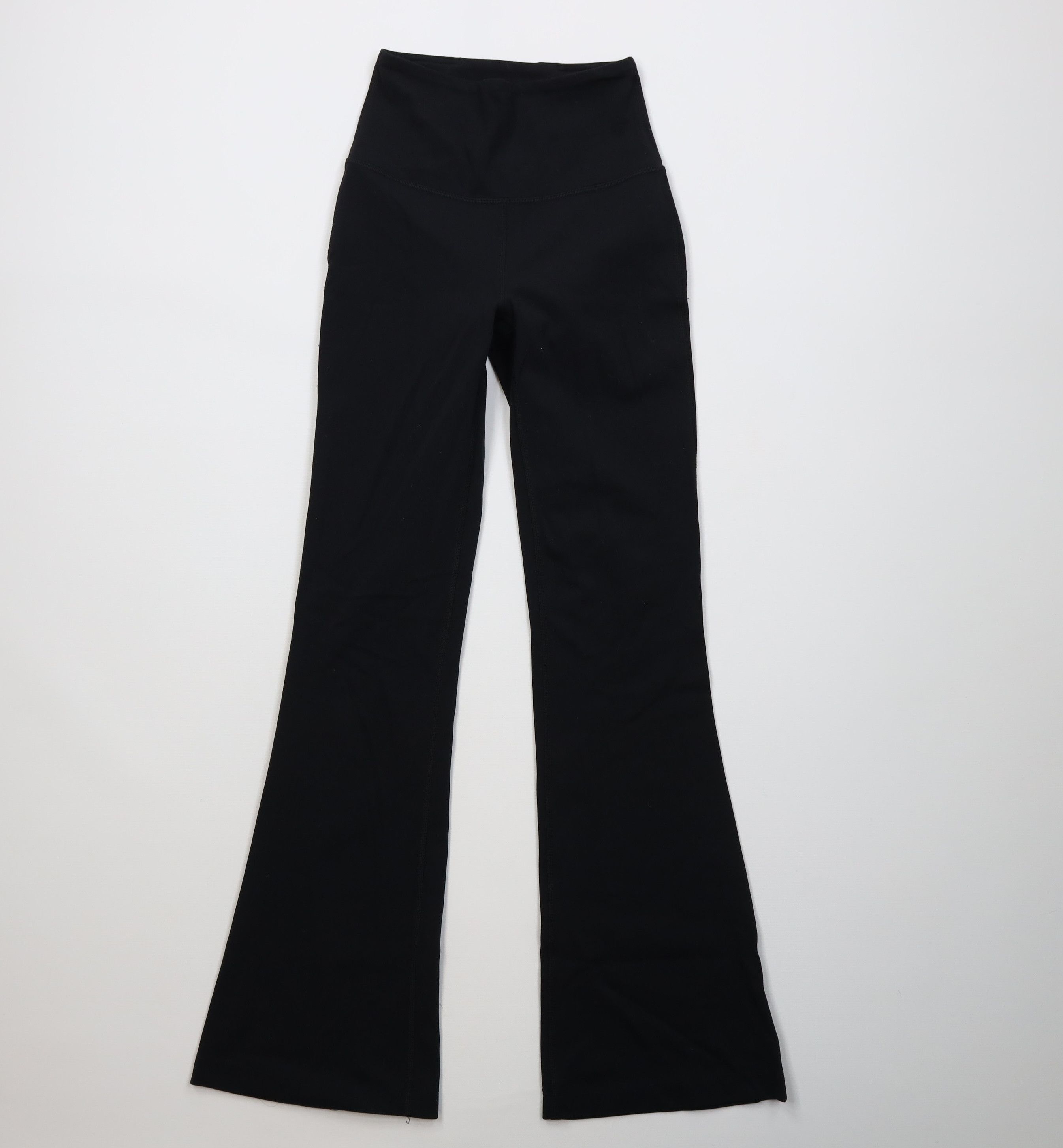 Lululemon Lululemon High Rise Groove Flared Wide Leg Yoga Pants Black Size 26" / US 2 / IT 38 - 1 Thumbnail