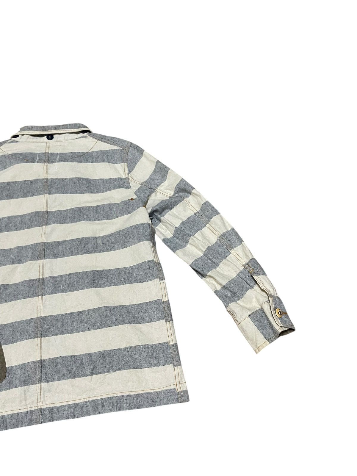Japanese Brand Vetement Tour Eiffel Striped Workwear Jacket Parachute Size US M / EU 48-50 / 2 - 7 Thumbnail