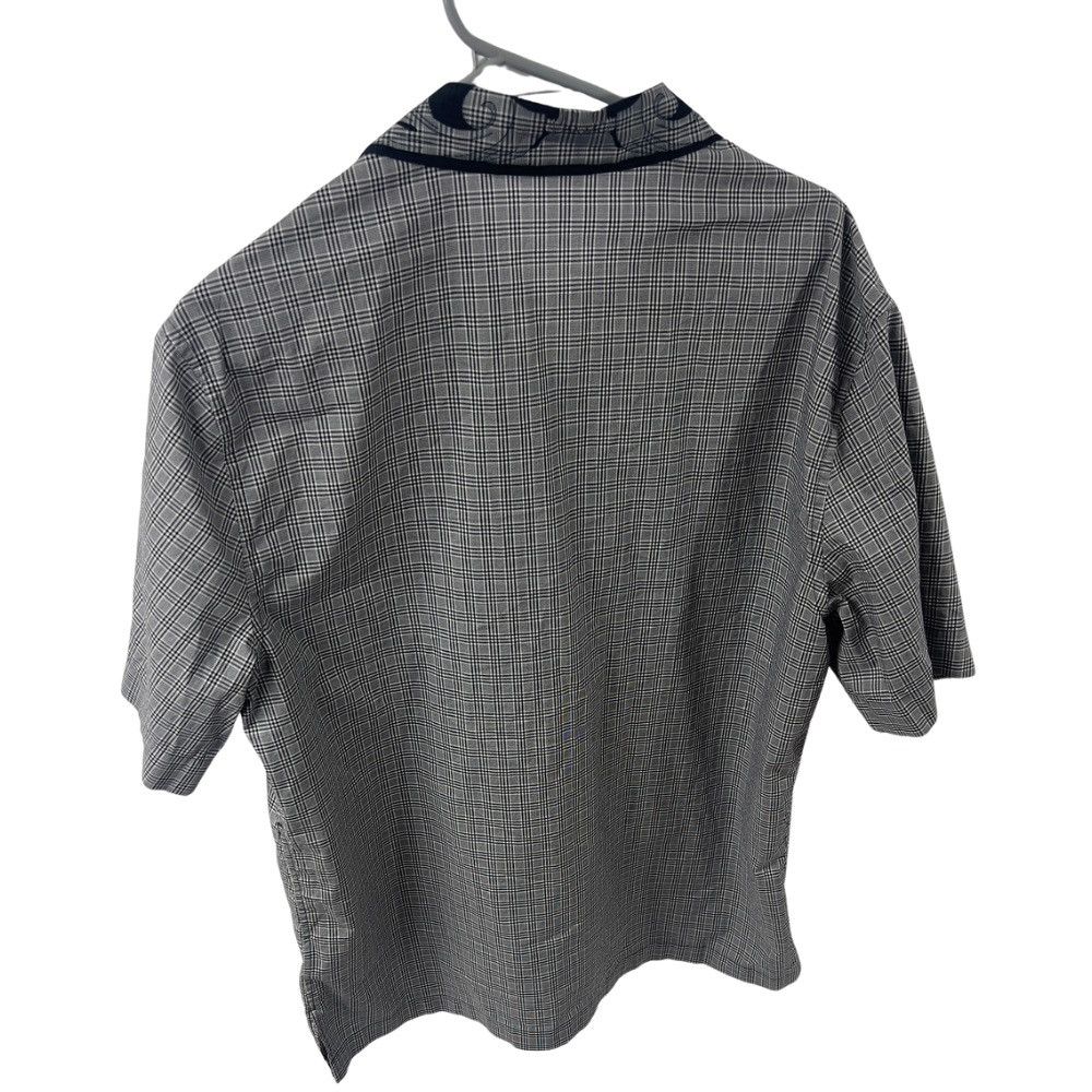 Versace Versace Americana Fit Plaid Short Sleeve Button-Up Shirt Size US M / EU 48-50 / 2 - 2 Thumbnail