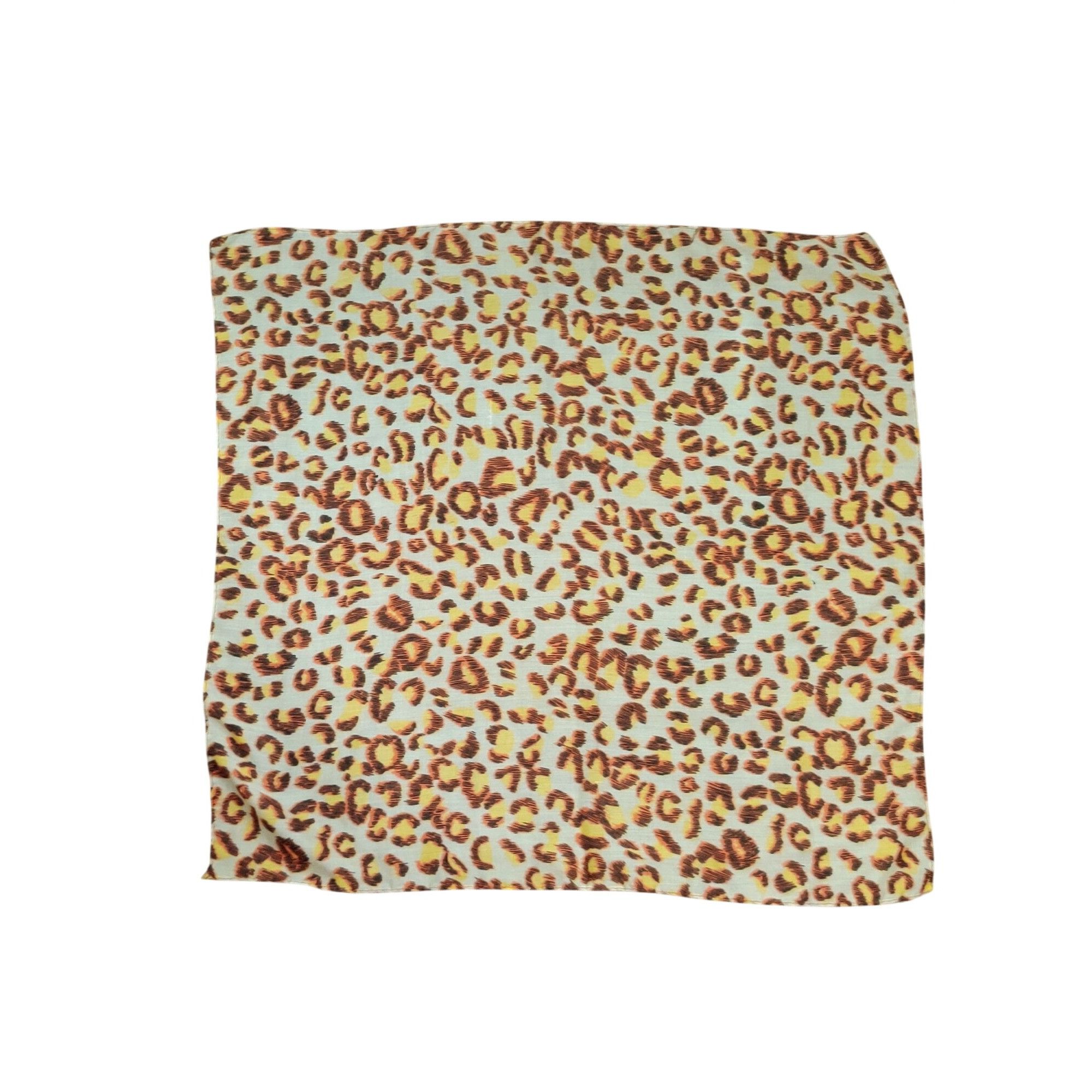 Other Womens Leopard Print Scarf Square Lightweight Cotton Neutral Size ONE SIZE - 9 Thumbnail
