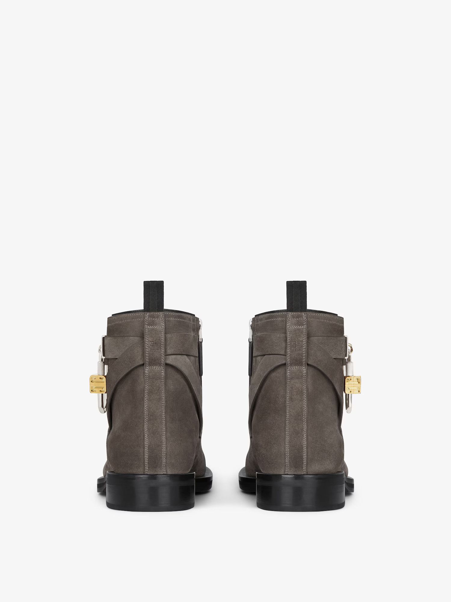Givenchy o1srvl11e0925 Lock Ankle Boots in Suede in Dark Grey Size US 9 / EU 42 - 6 Thumbnail