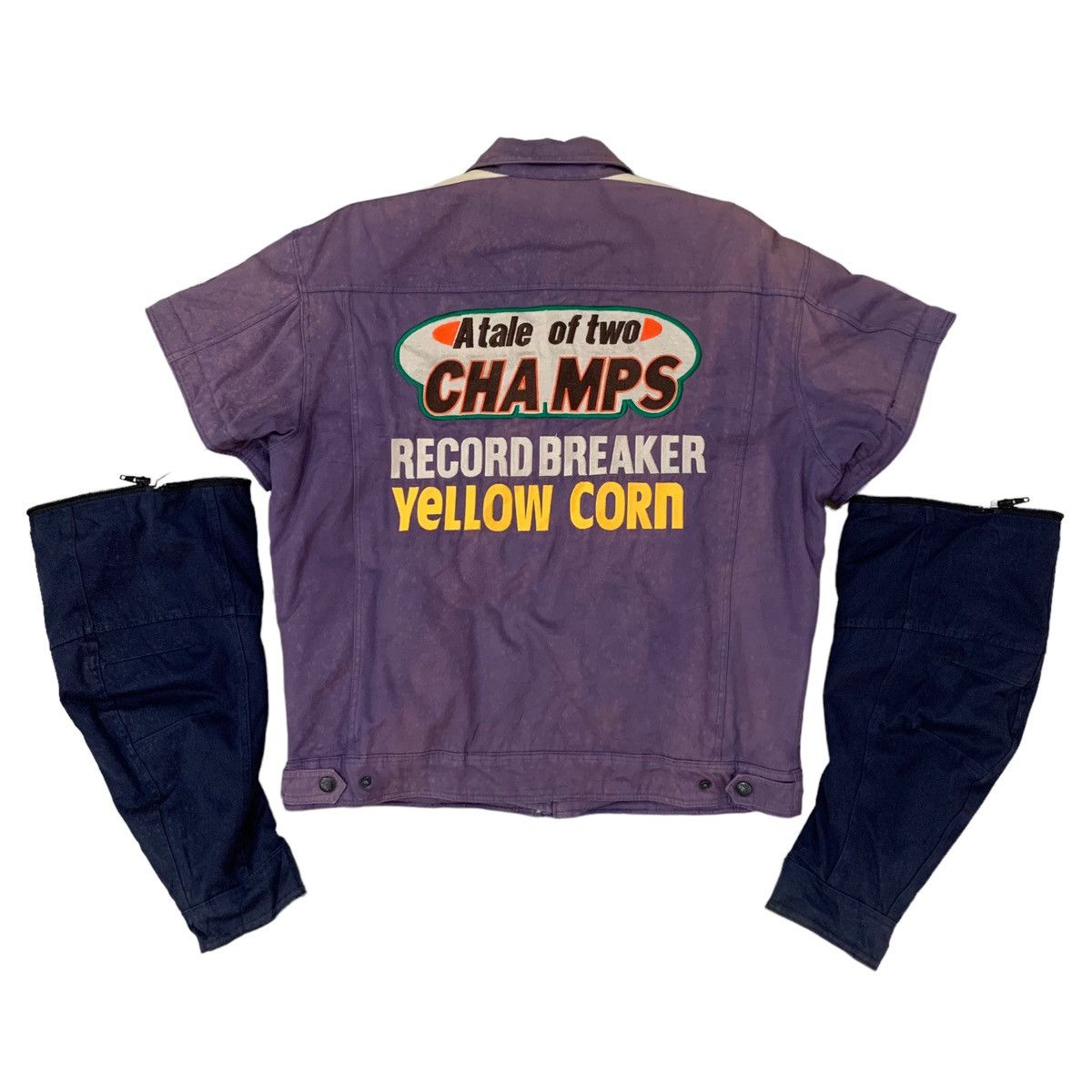 YELLOW CORN 🔥Vintage Yellow Corn Sledge Hammer Convertible Racing Jacket Size US M / EU 48-50 / 2 - 3 Thumbnail