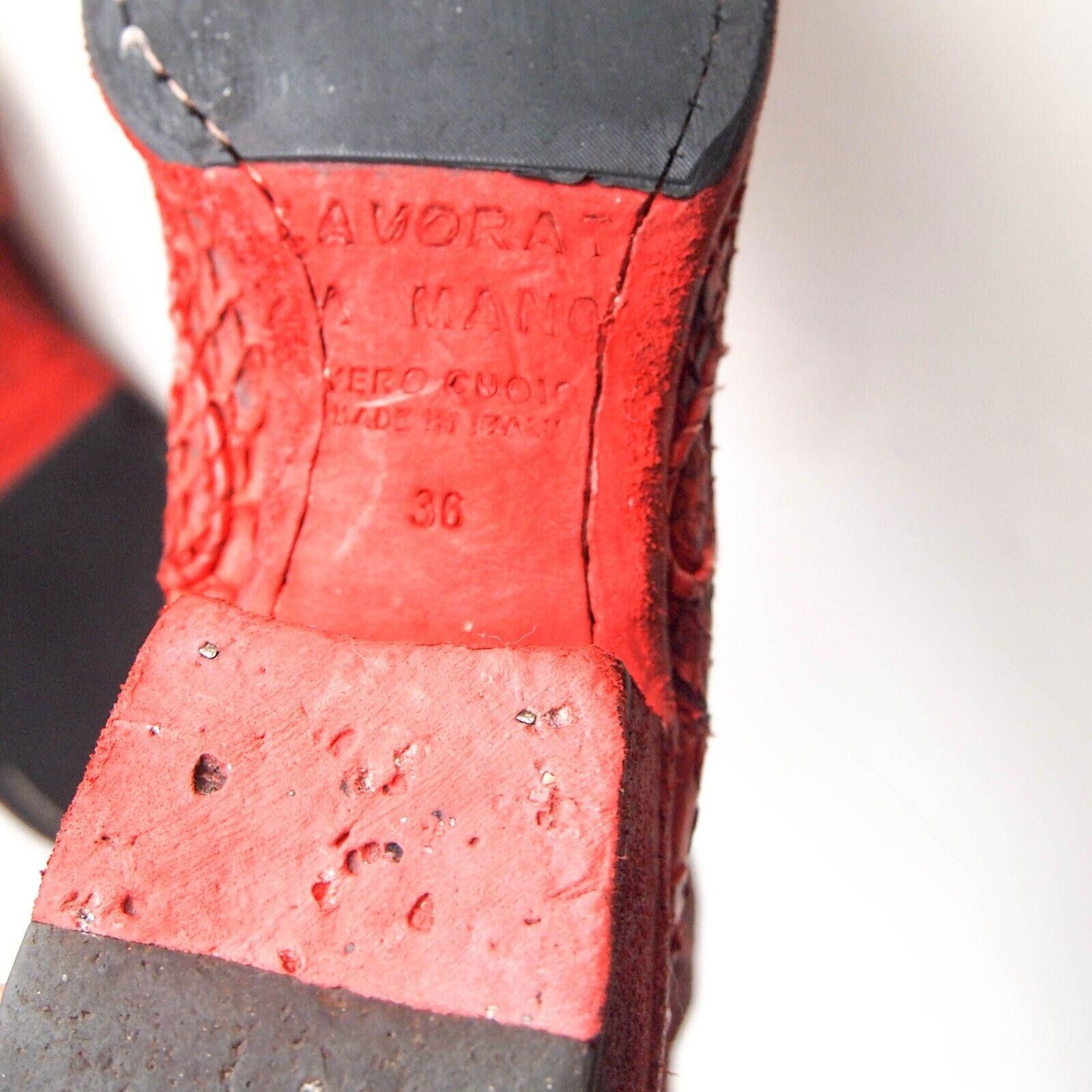 Designer Fauzian Jeunesse Python Boots Red Size US 6 EU 36 $960 Size US 6 / IT 36 - 7 Thumbnail