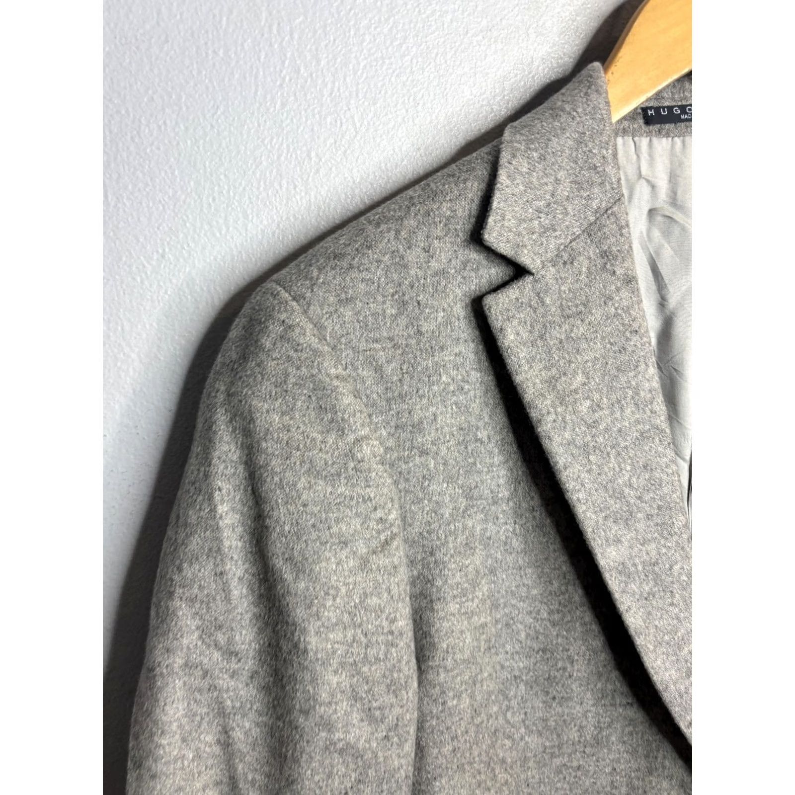 Hugo Boss Hugo Boss Blazer Mens 40 Gray Cashmere Sport Coat Made In USA Classic Jacket Size 40R - 2 Thumbnail
